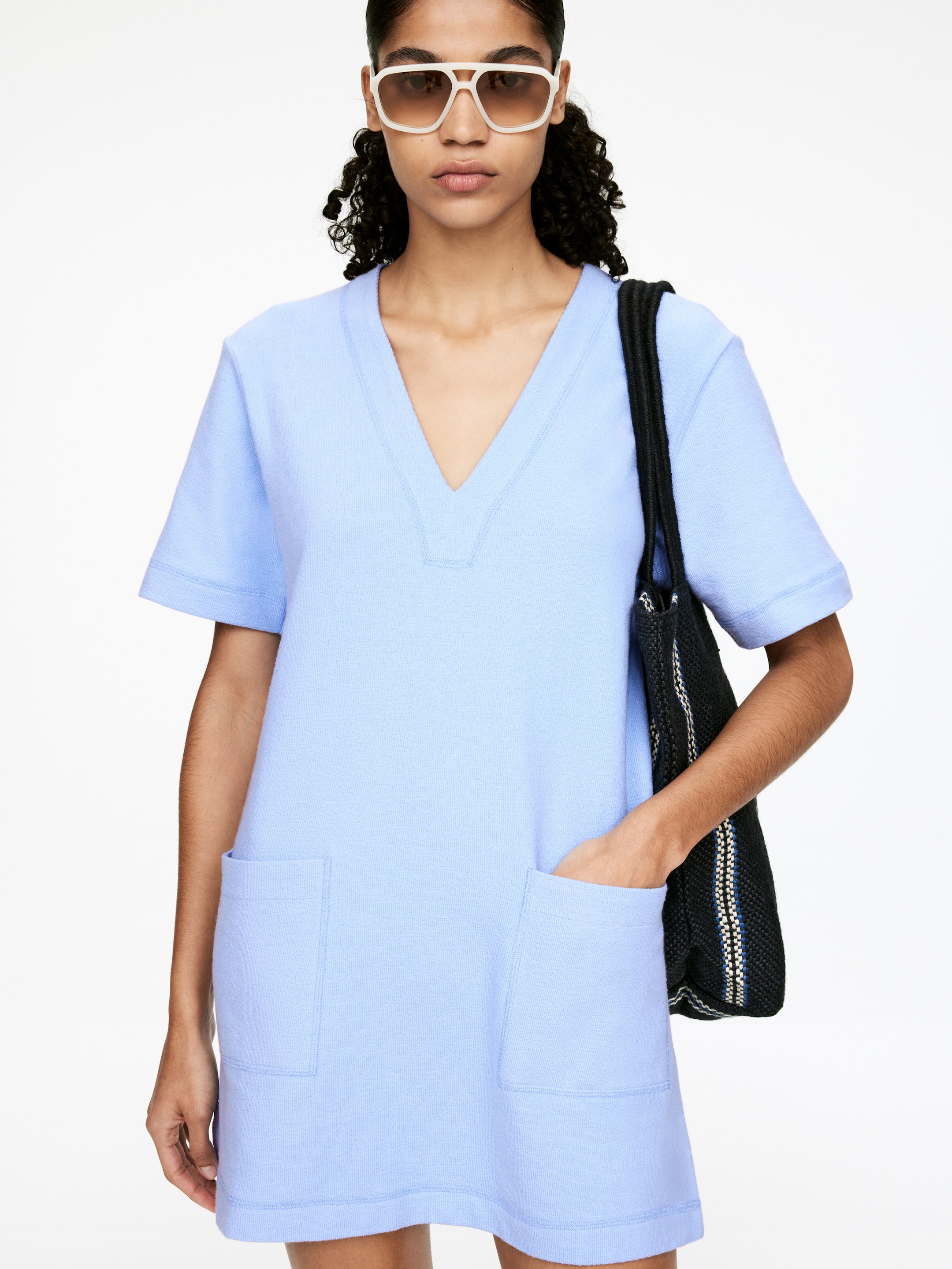 Agrandir l'image: Robe en coton éponge - Bleu ciel - FEMME | H&M FR 4