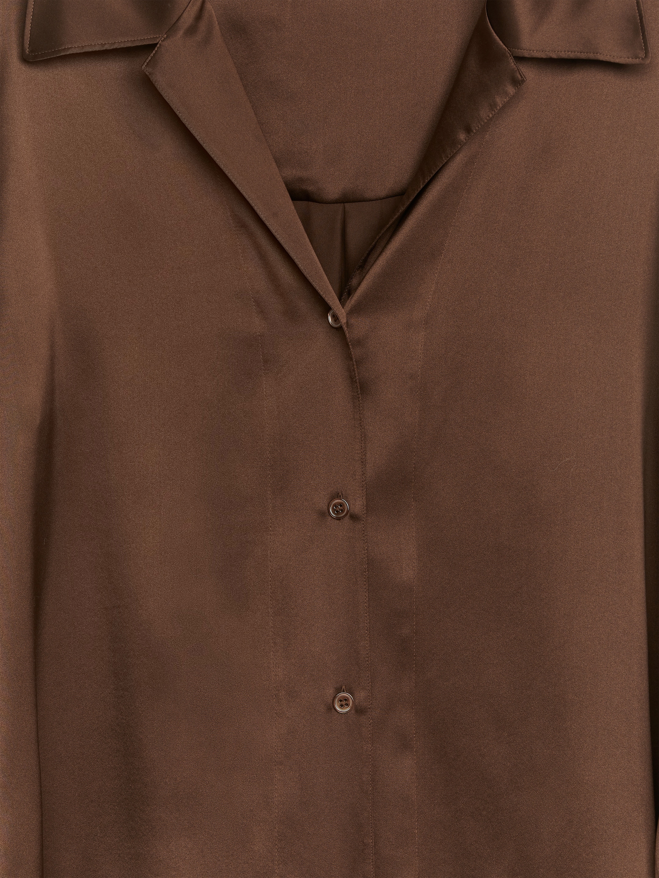 Relaxed Silk Shirt - Brown - Relaxed fit - Women - StillMedia/DescriptiveDetail - 2