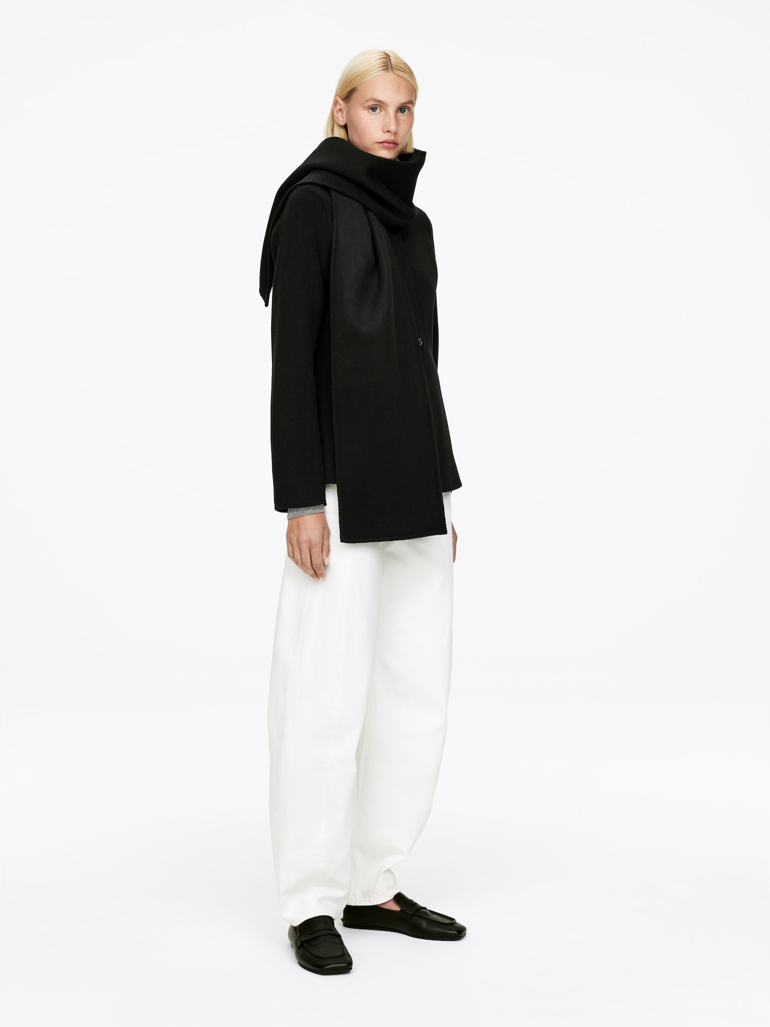 Doublé Wool-Blend Blazer - Black/Burgundy - 3