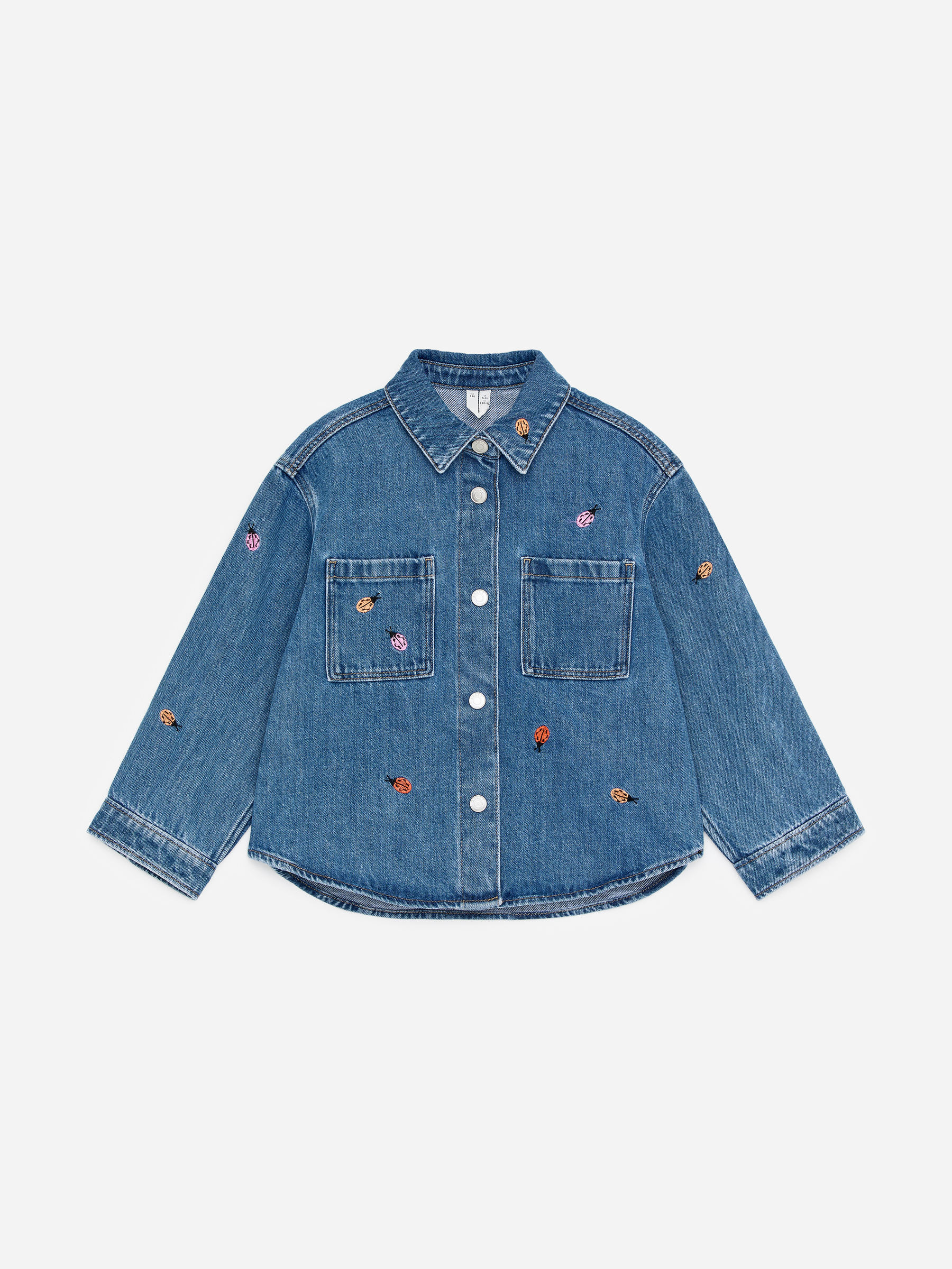 Embroidered Denim Shirt-#40427C-18142