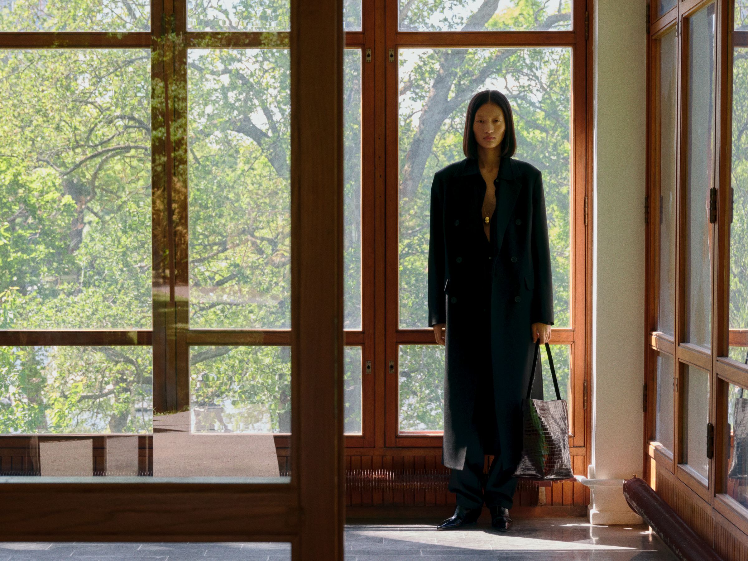 Croc-Effect Leather Tote - Dark Brown - Women - StillMedia/Environmental - 1