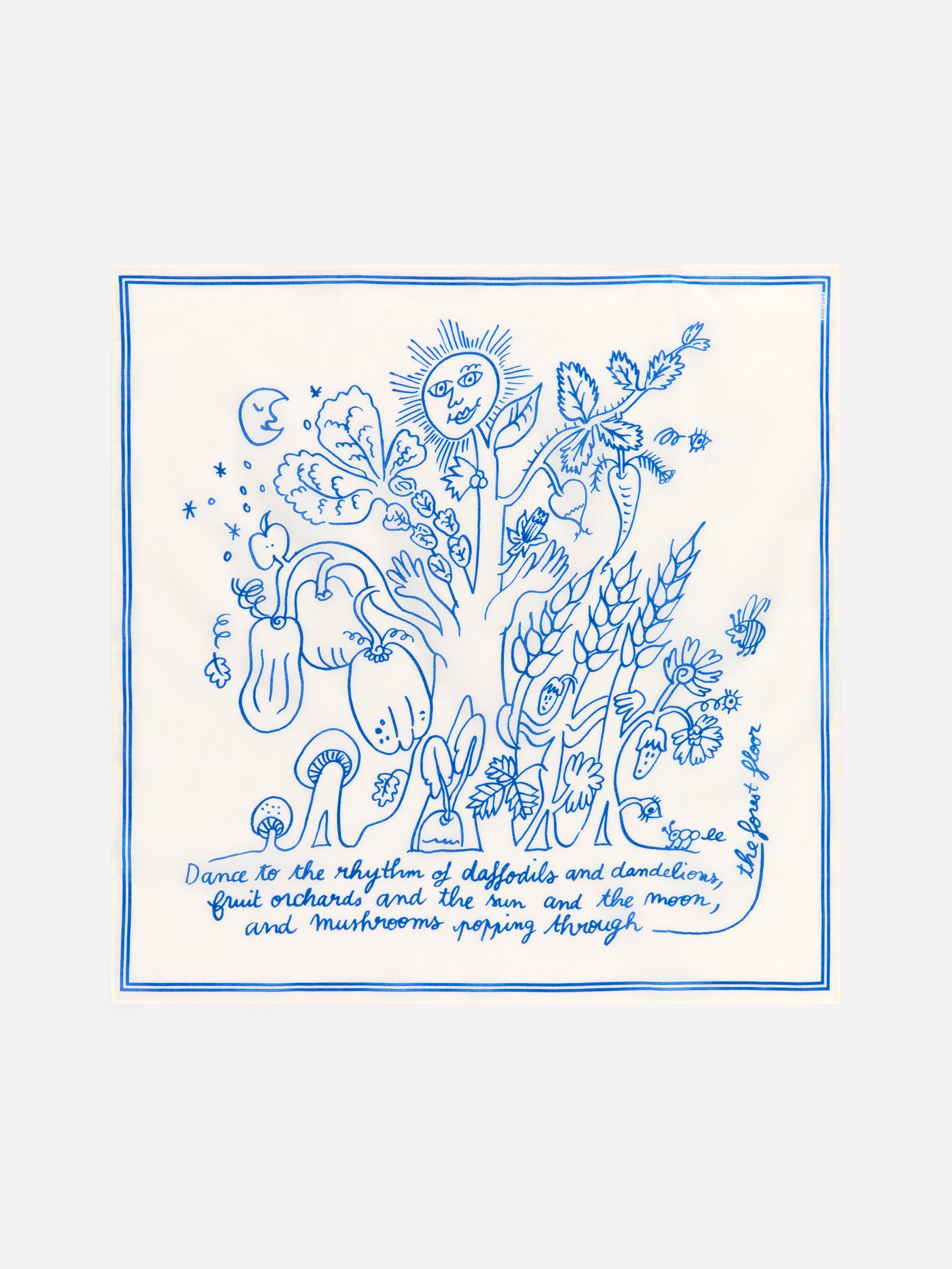 ARKET CAFÉ Bandana mit Print - Weiß/Blau - Café - StillMedia/DescriptiveStillLife - 1