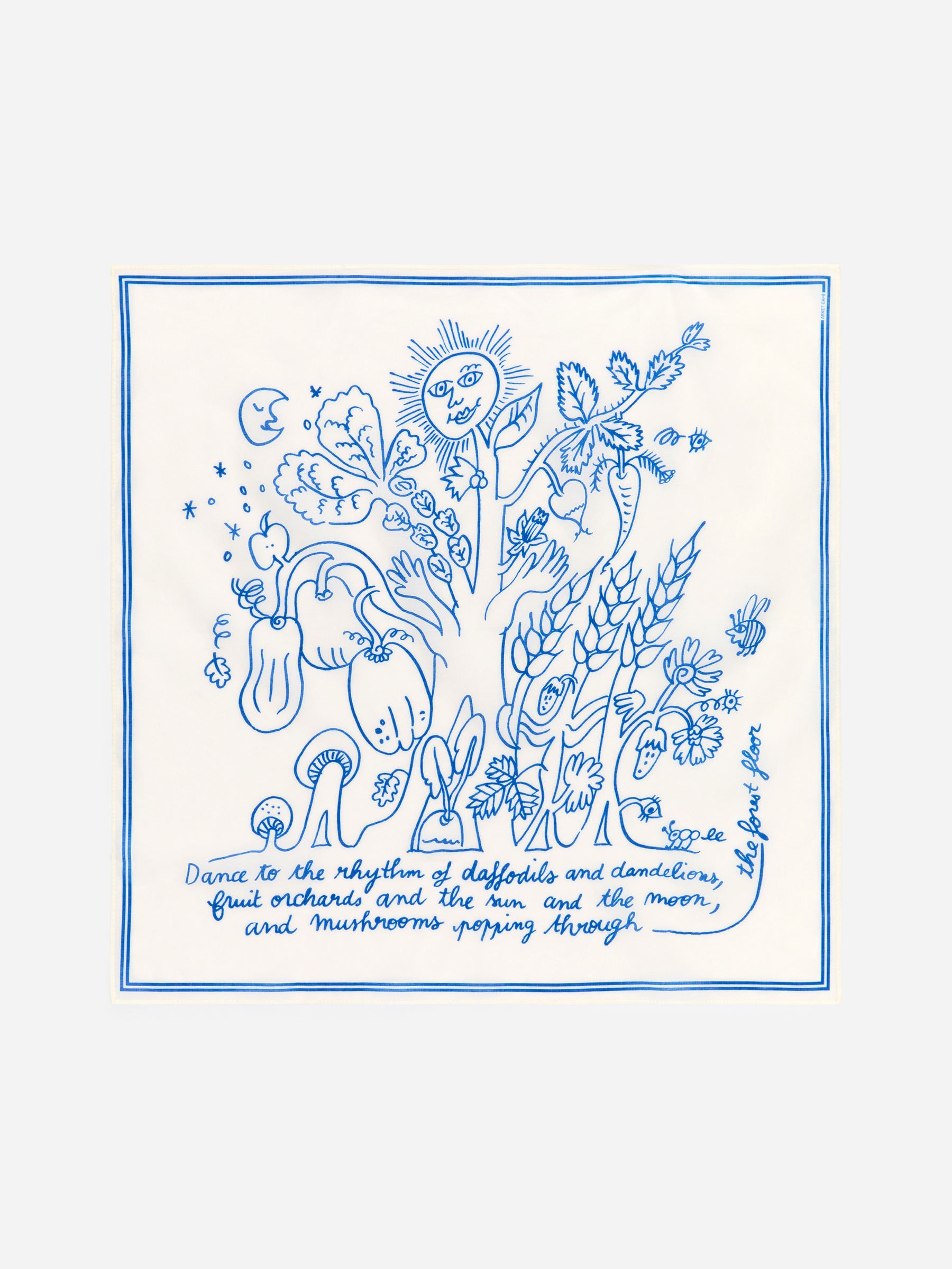 ARKET CAFÉ Printed Bandana-#3C639C-18405