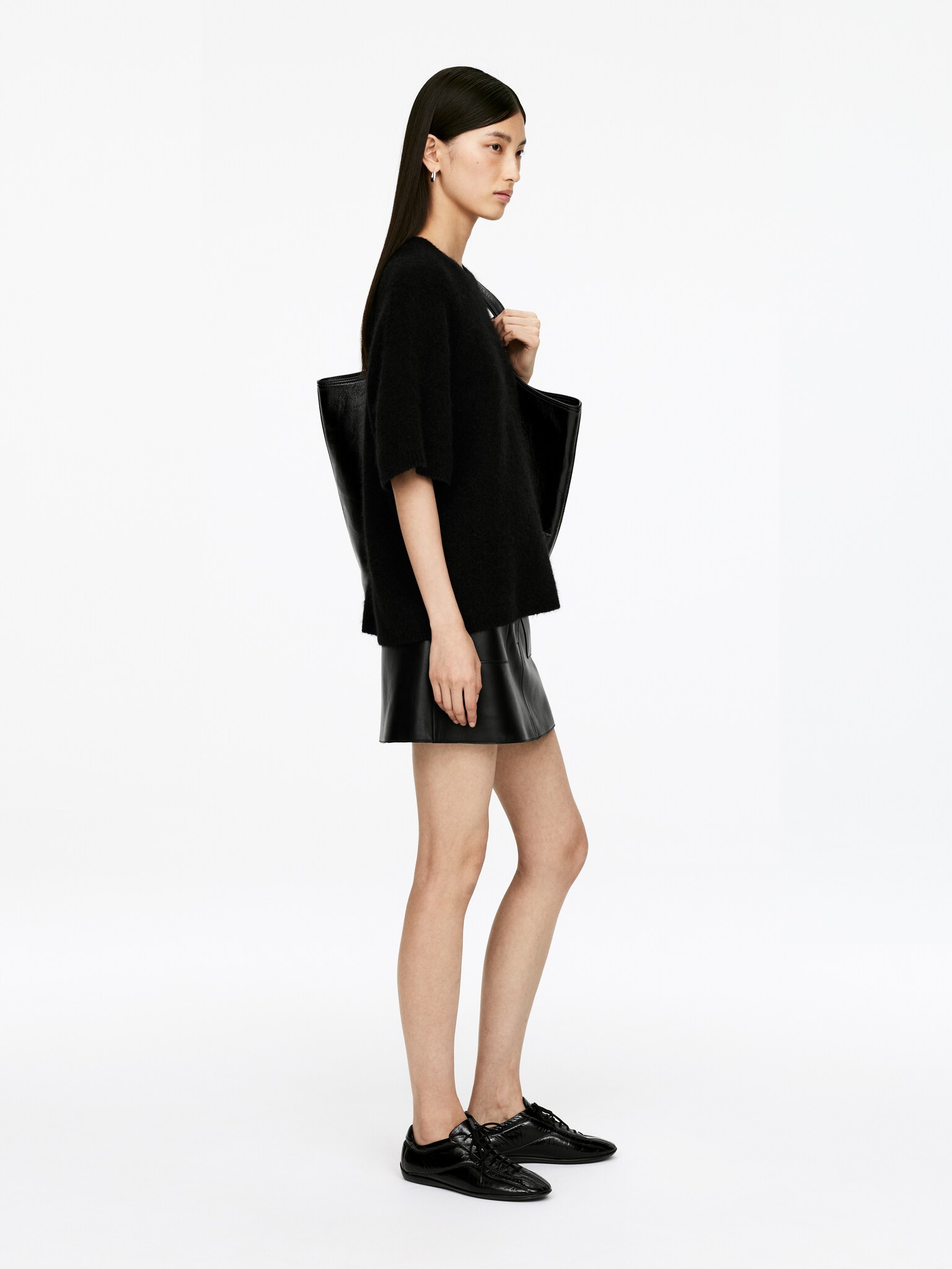 Pull en mélange de laine et d'alpaga - Noir/Rouge brun/Blanc cassé/gris - 5