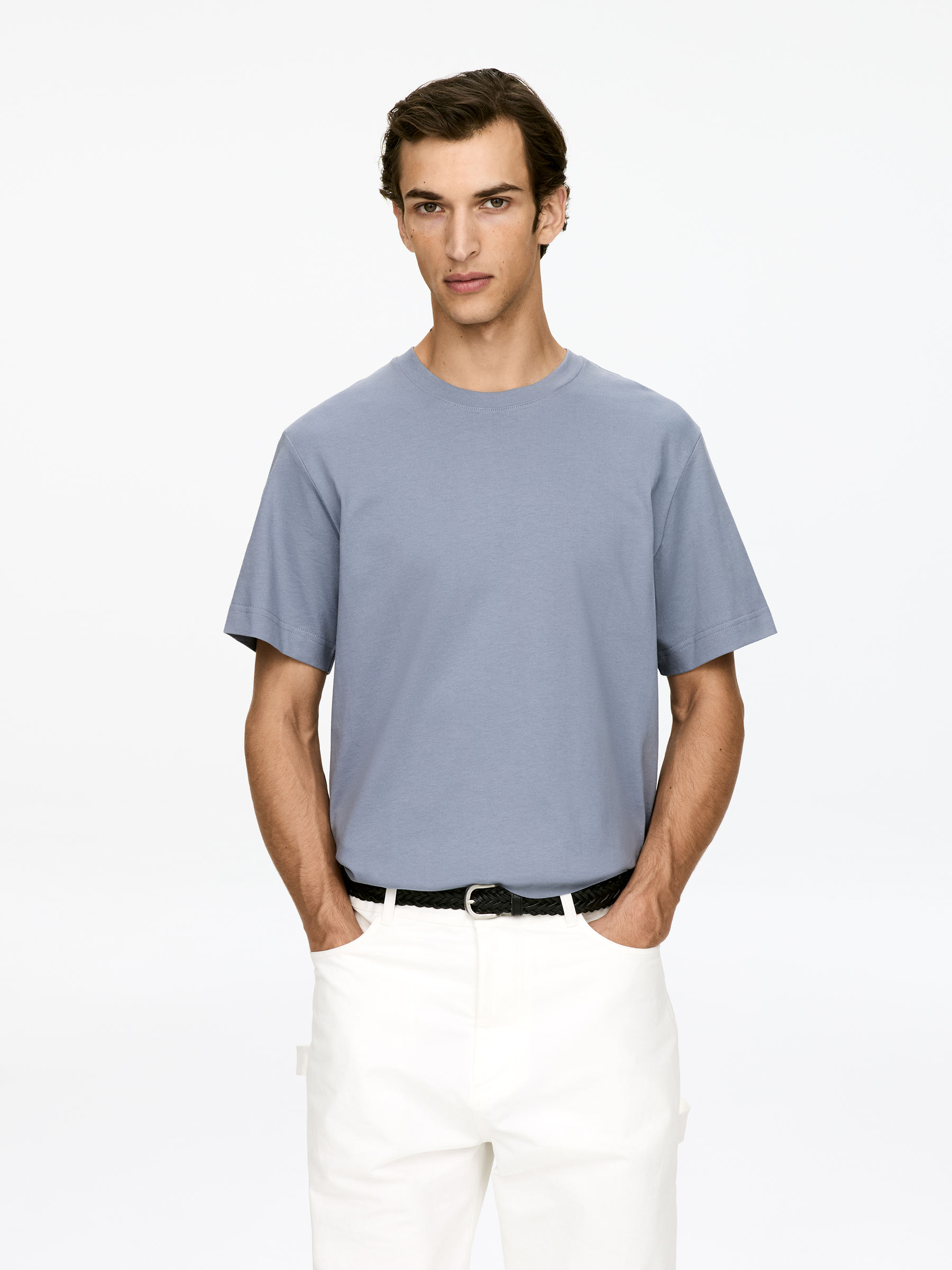 220 GSM Relaxed T-Shirt-#7B8192-17023