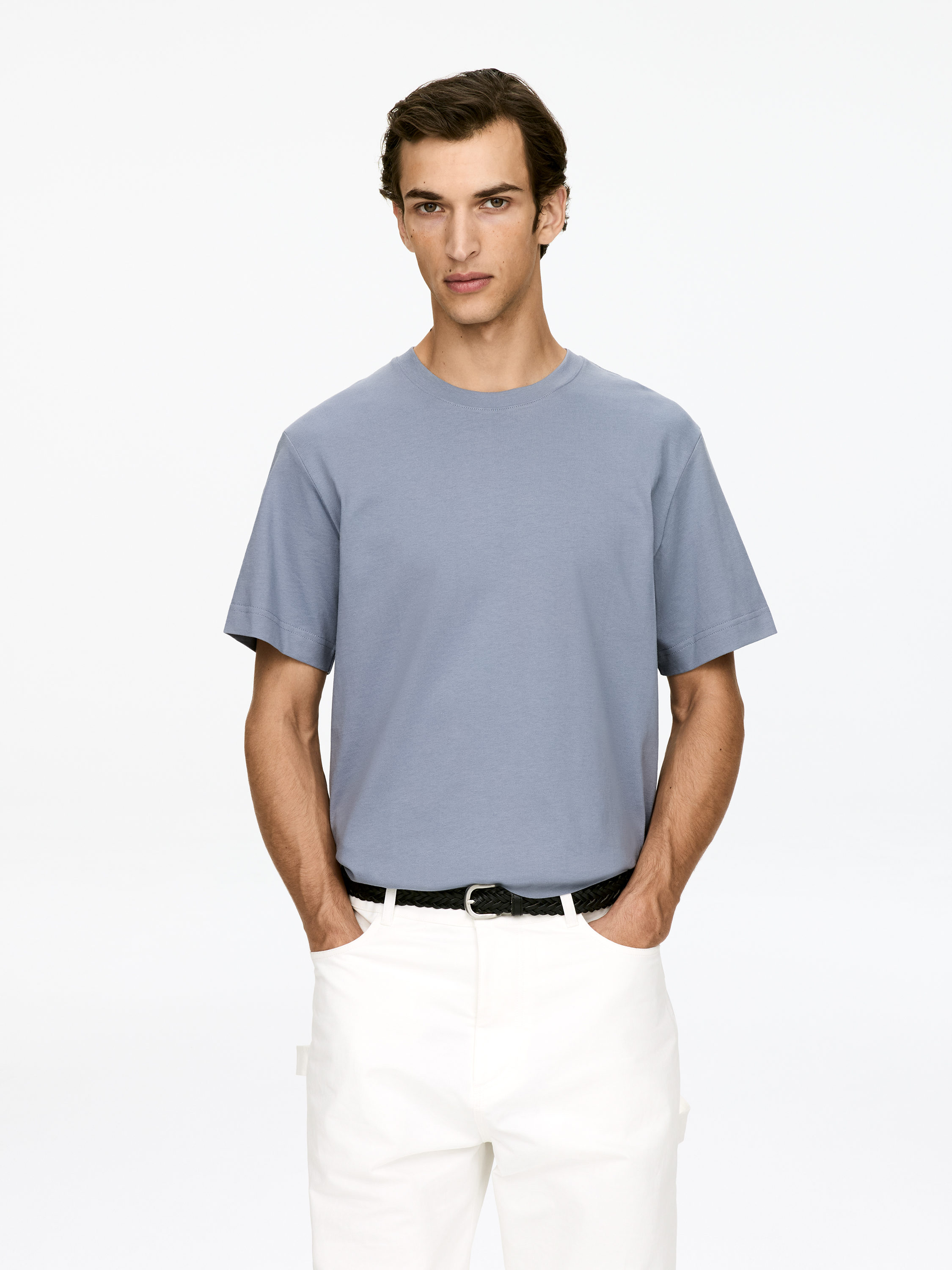 Lockeres T-Shirt, 220 GSM - Blau - Regular Fit - Herren - StillMedia/Lookbook - 6