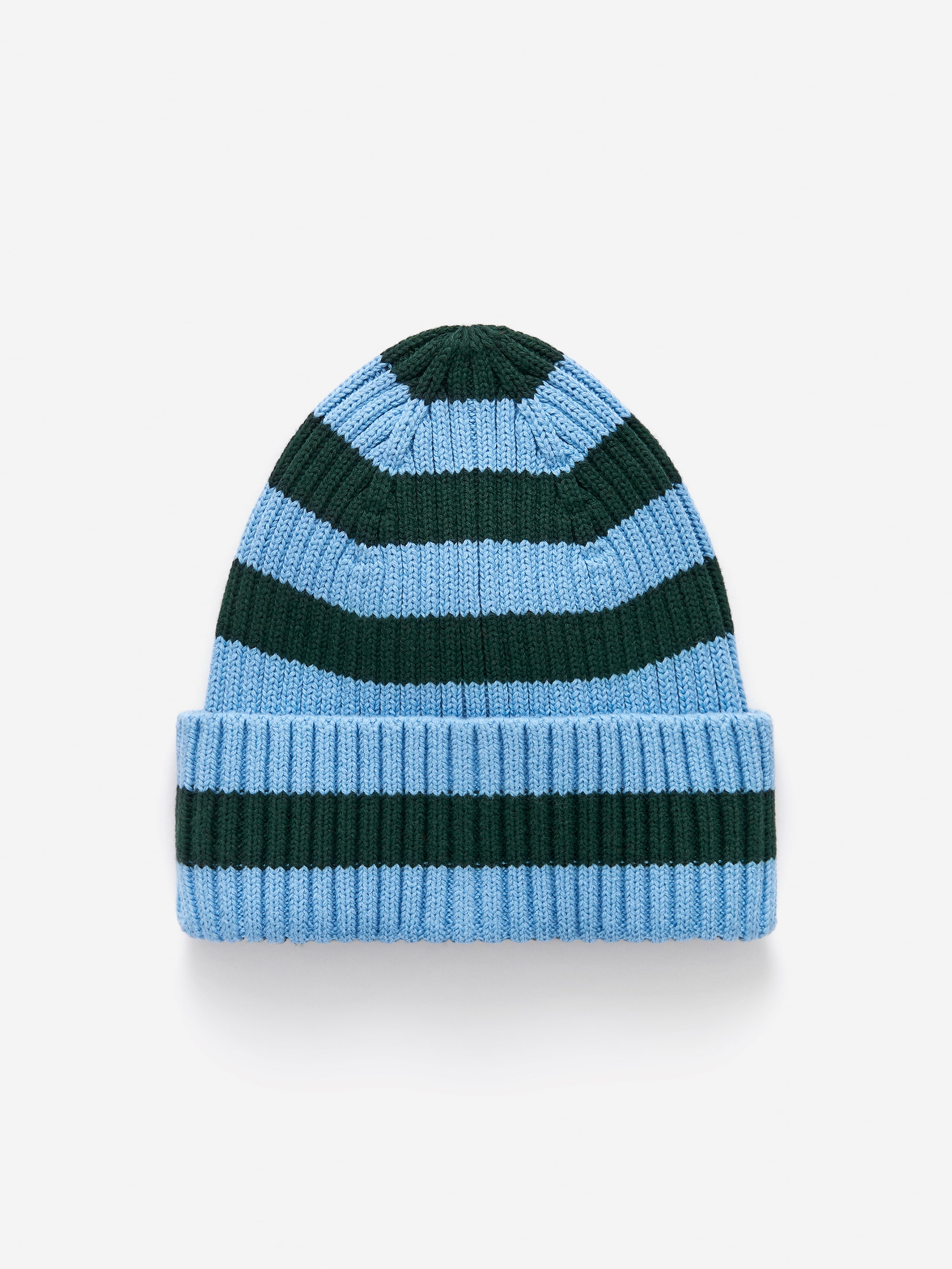 Rib-Knitted Beanie - Blue/Dark Green - Children - StillMedia/DescriptiveStillLife - 1
