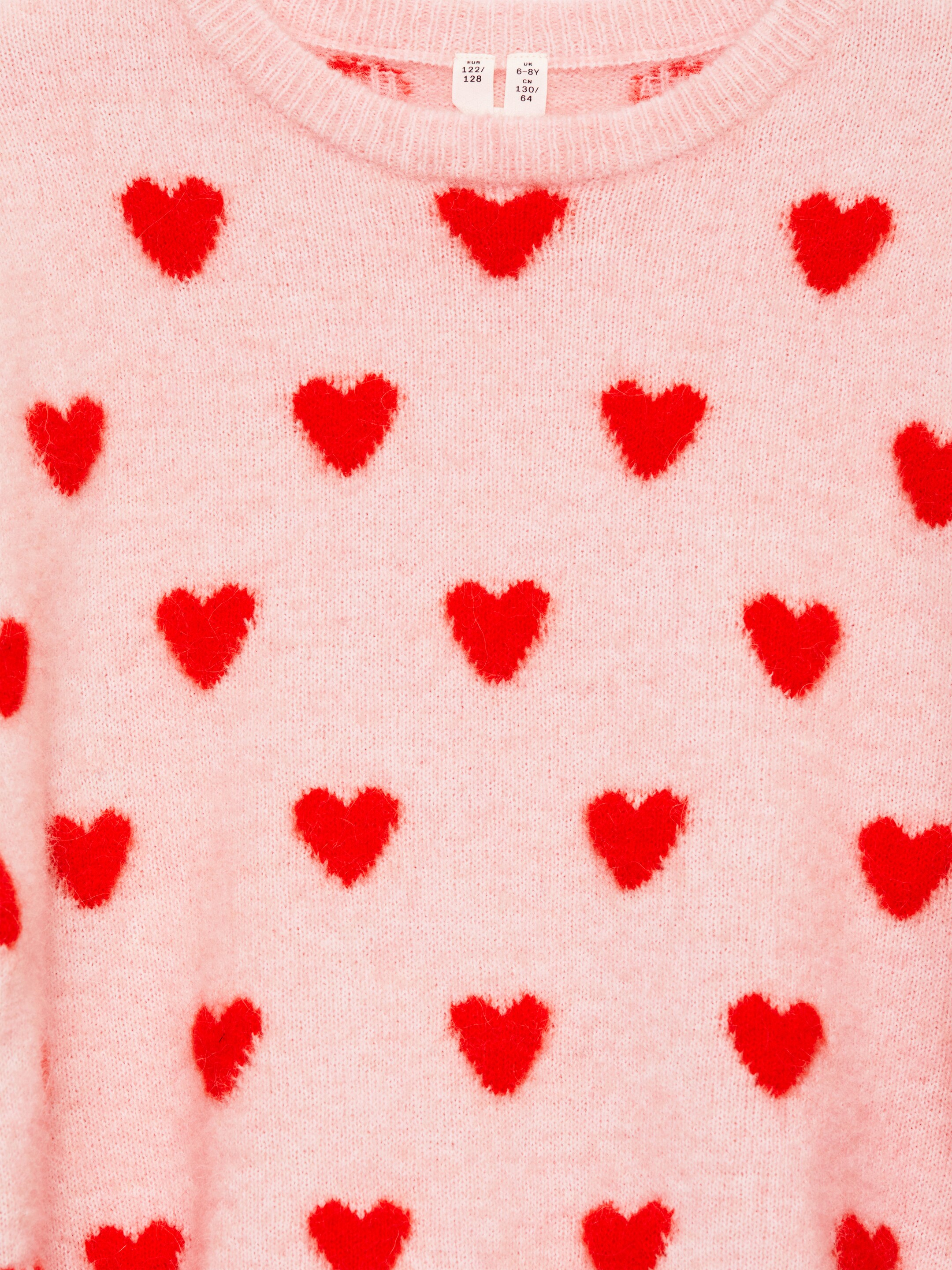 Visa större bild: Stickad tröja - Rosa/hjärtan - BARN | H&M FI 3