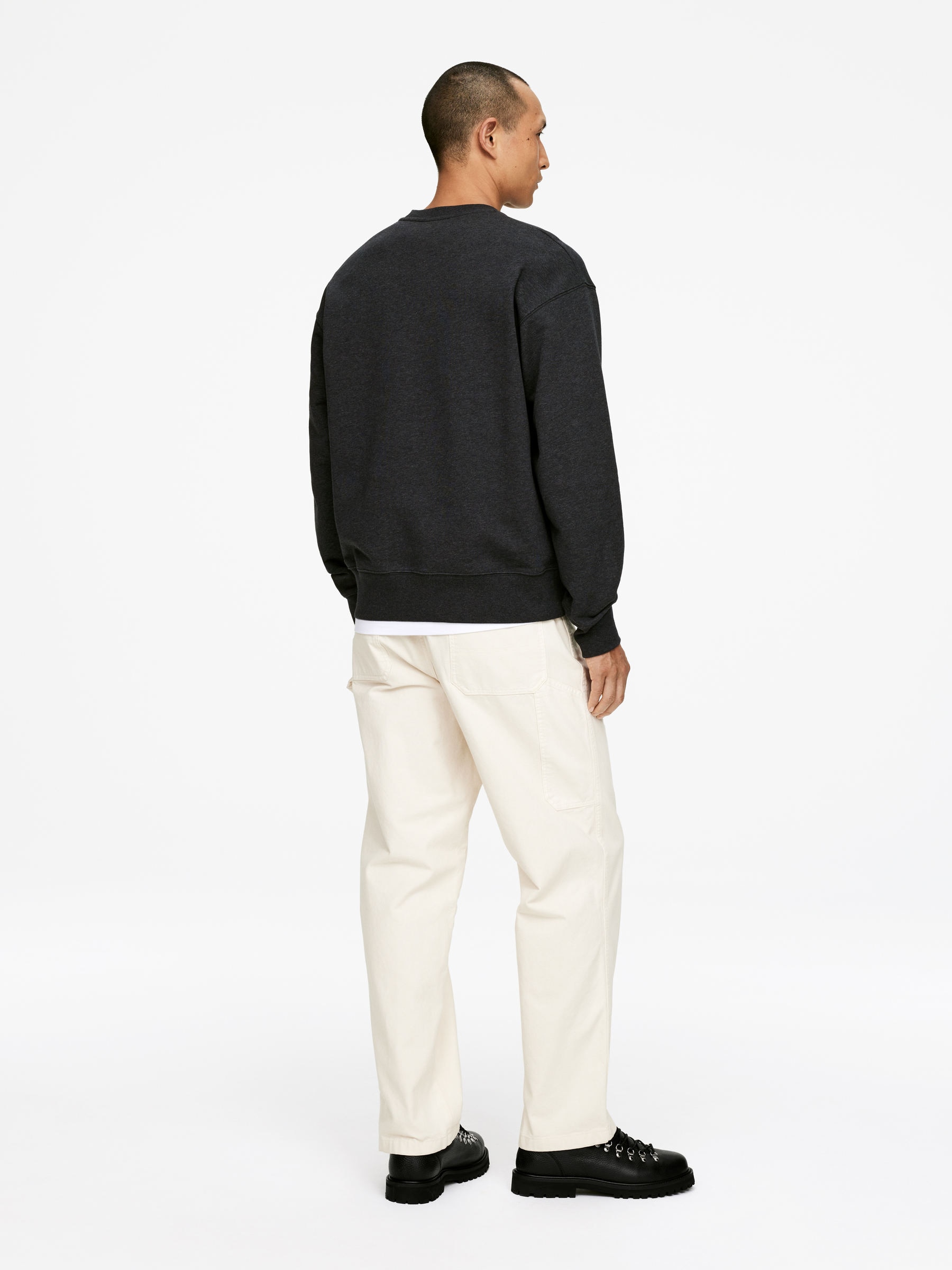 Relaxed Sweatshirt - Dark Grey - Loose fit - Men - StillMedia/Lookbook - 9