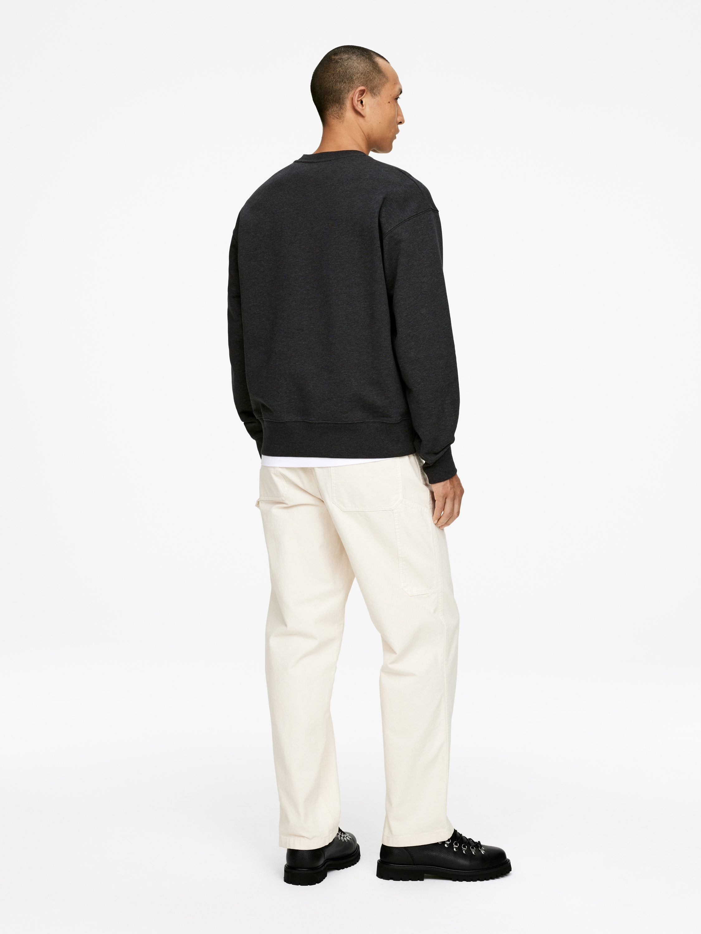 Relaxed Sweatshirt – Light Grey Melange – Men – ARKET EU