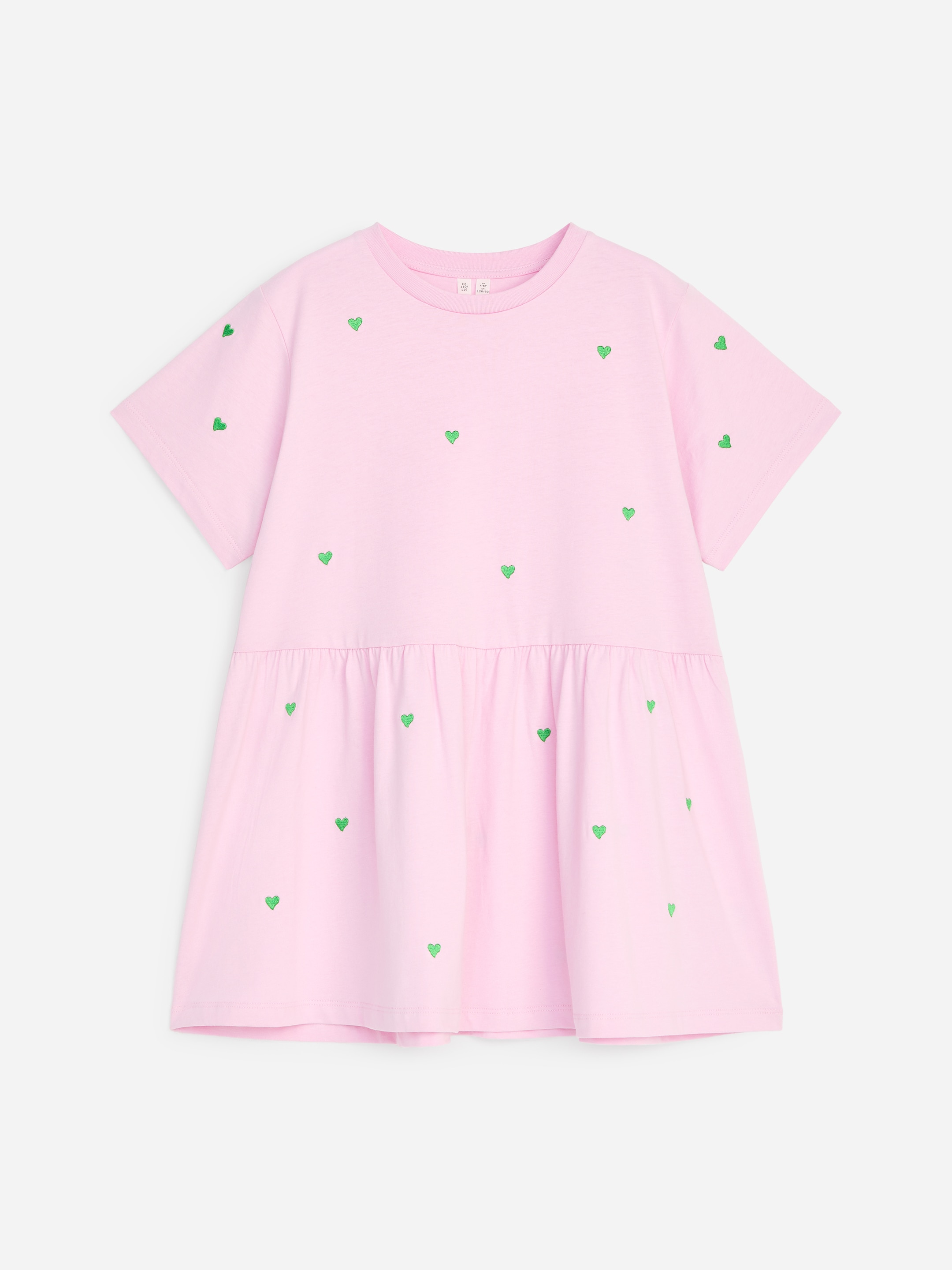 Embroidered Jersey Dress-Pink-20023