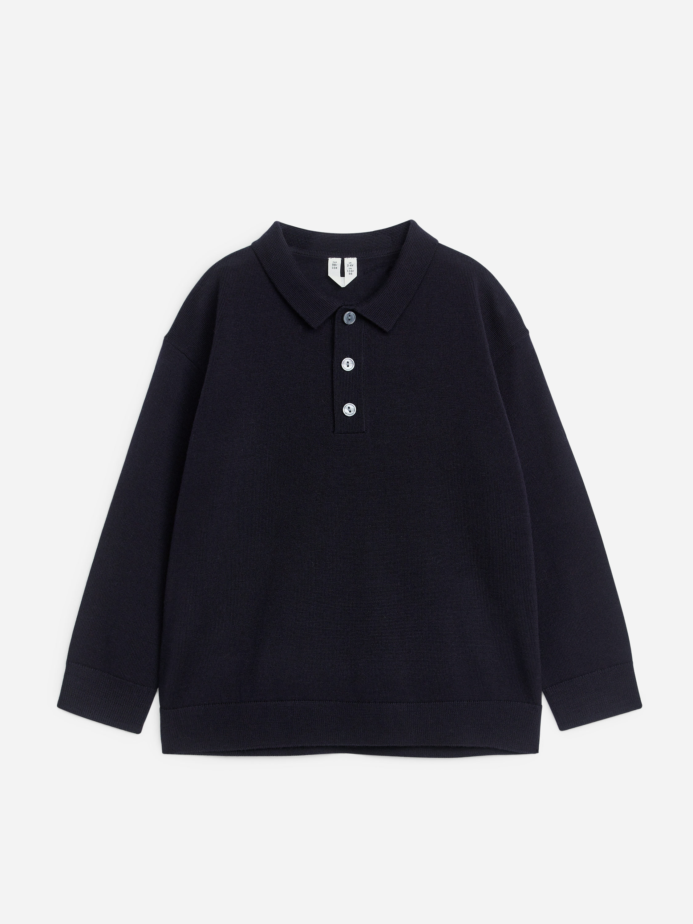 Wool Polo Jumper-#4C5164-3937