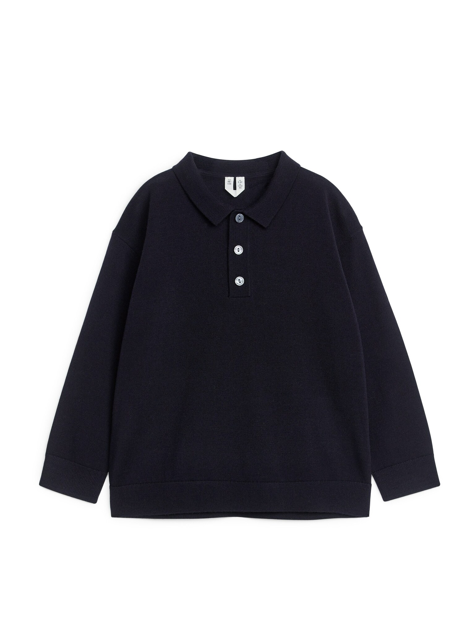 Polopullover aus Wolle - Dunkelblau