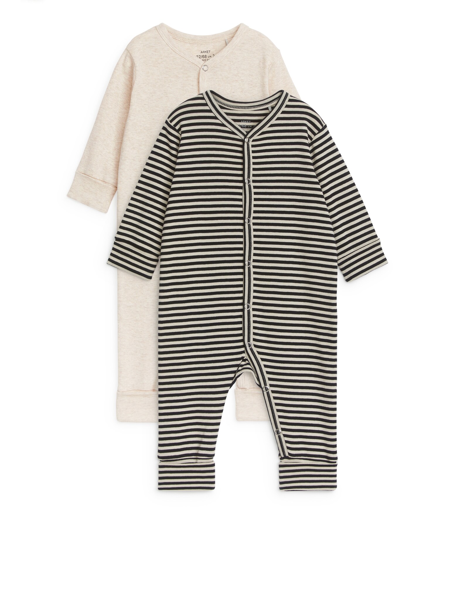 All-in-One Pyjama Set of 2 - White/Oat/Red/White/Light Blue/Off White