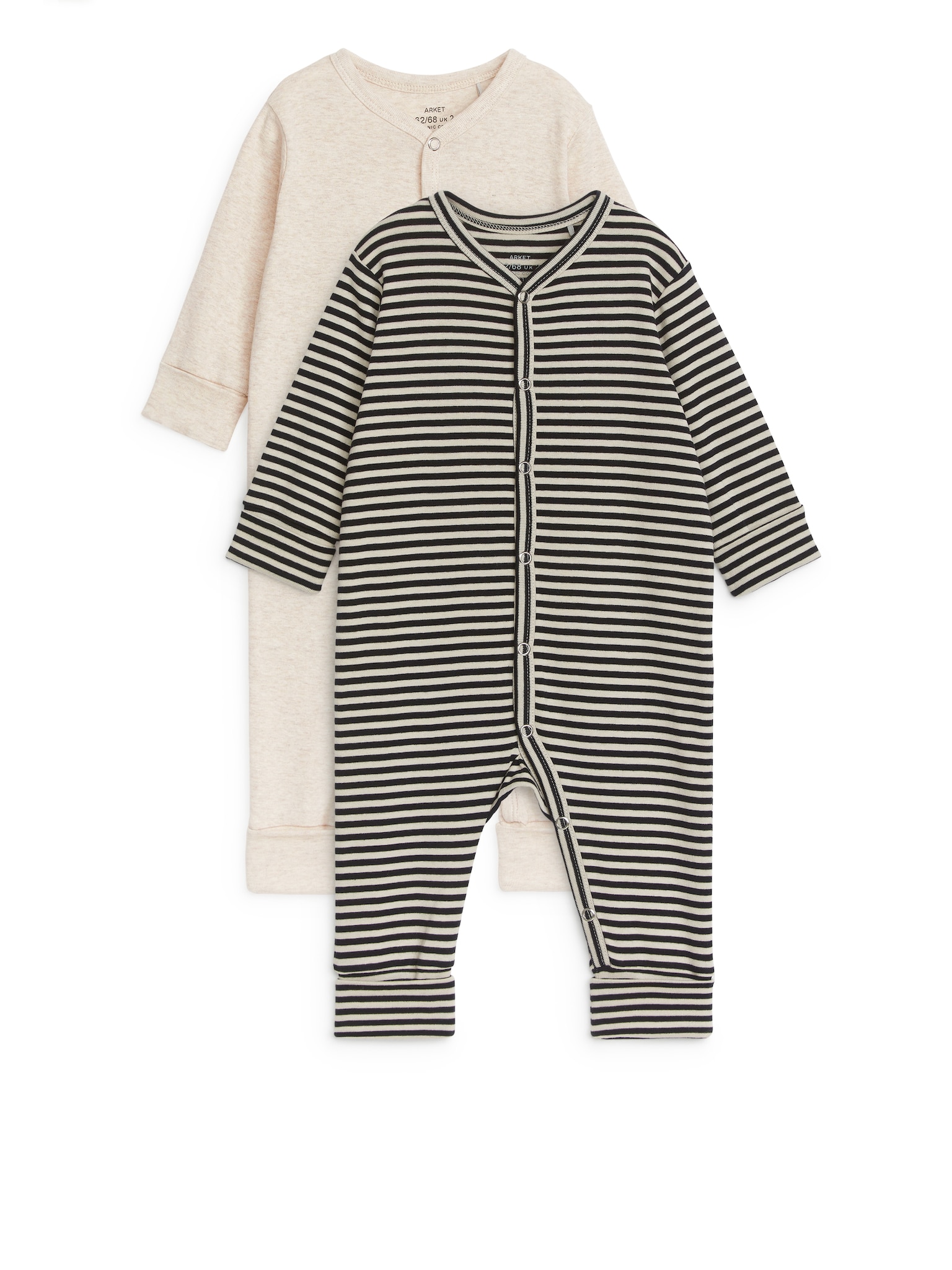 All-in-One Pyjama Set of 2 - White/Oat/Light Blue/Off White/Red/White