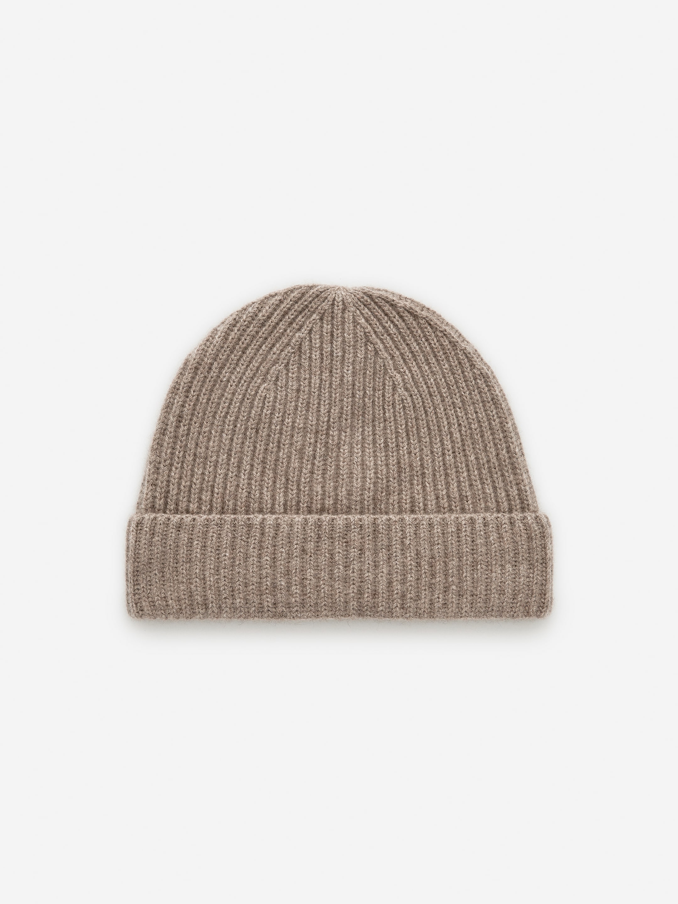 Cashmere-Wool Beanie-#9D8E7F-9222