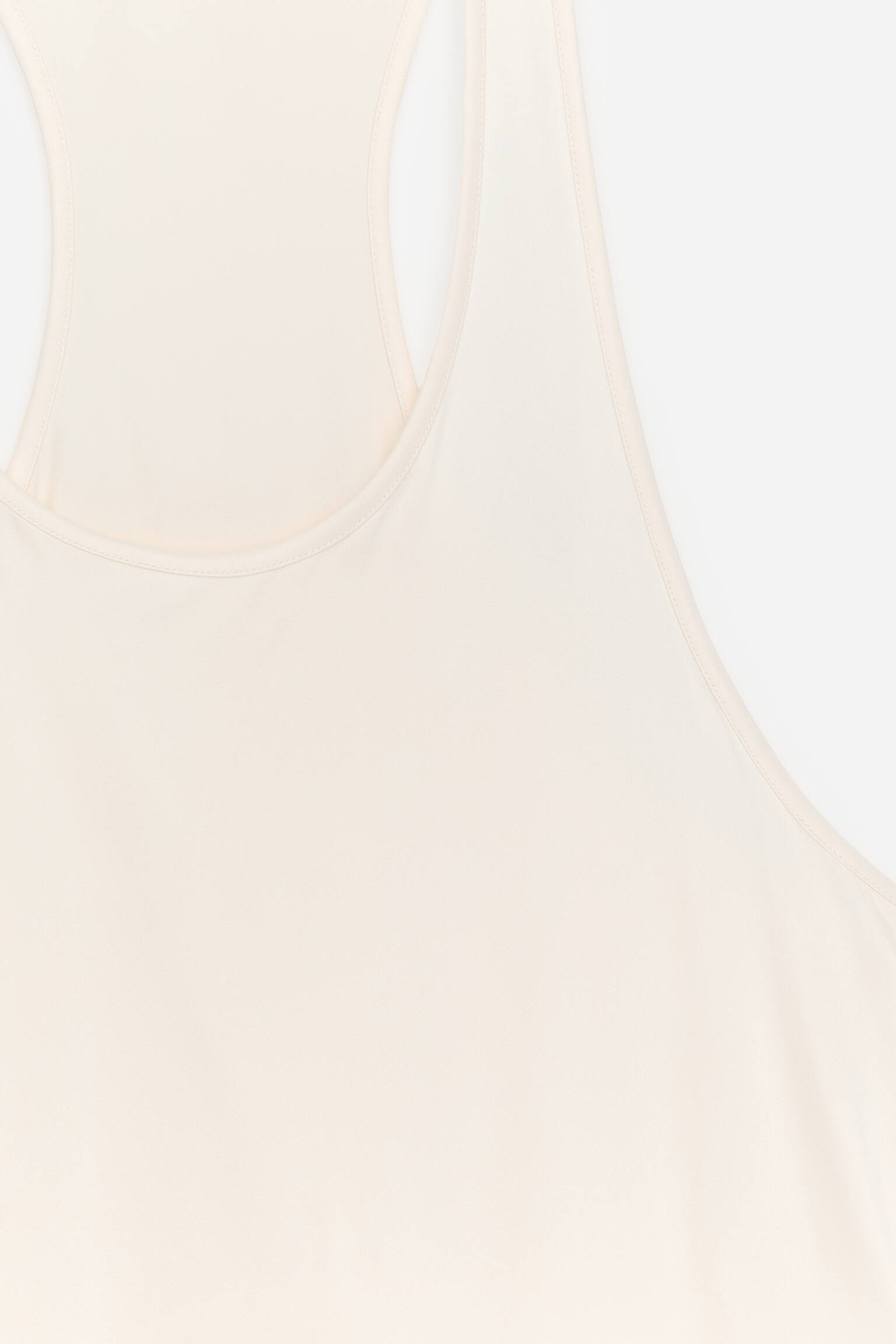 Sportos szatén felső - Törtfehér - 5