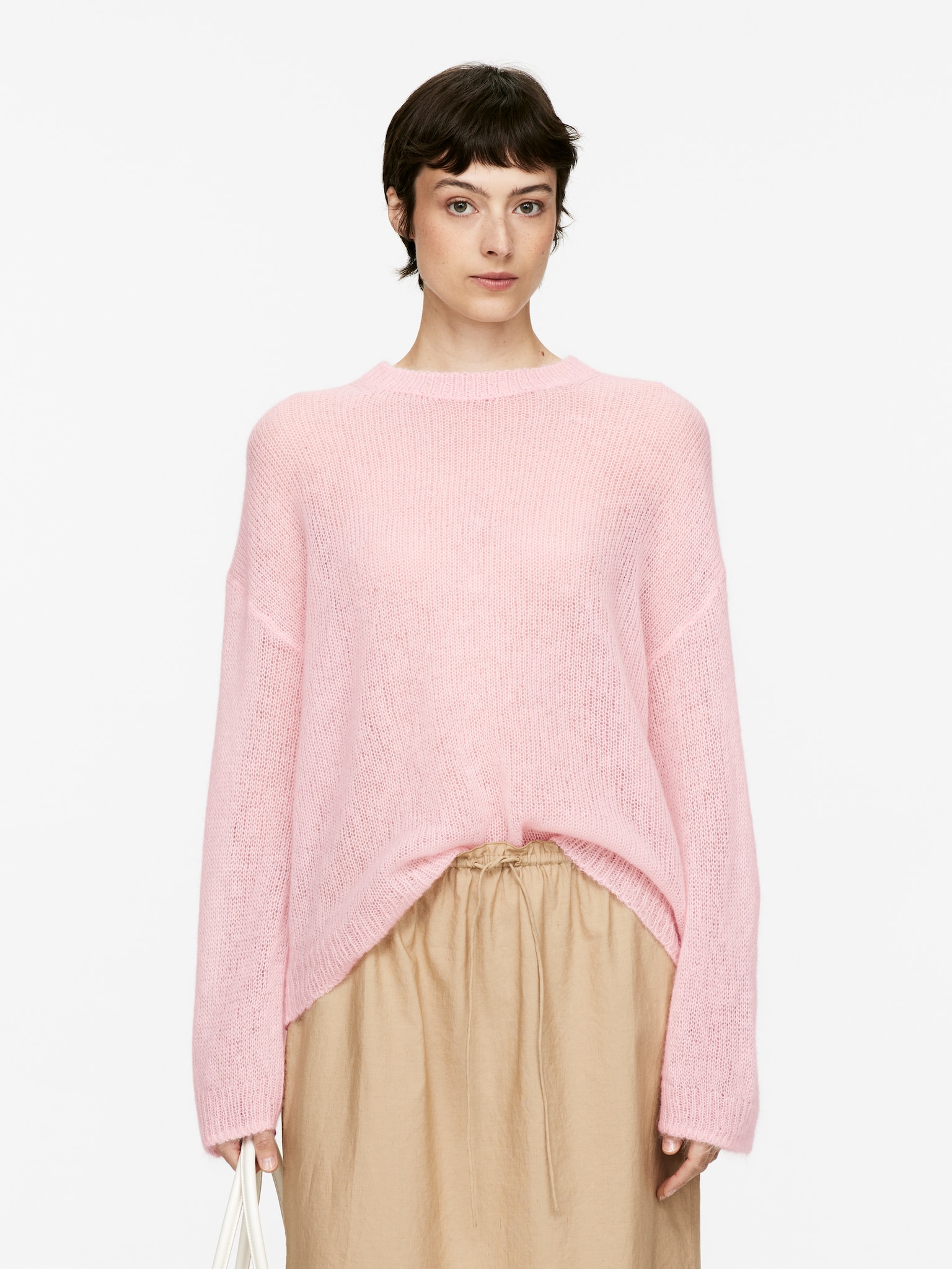 Pull en mélange de laine et de mohair - Rose/Bleu