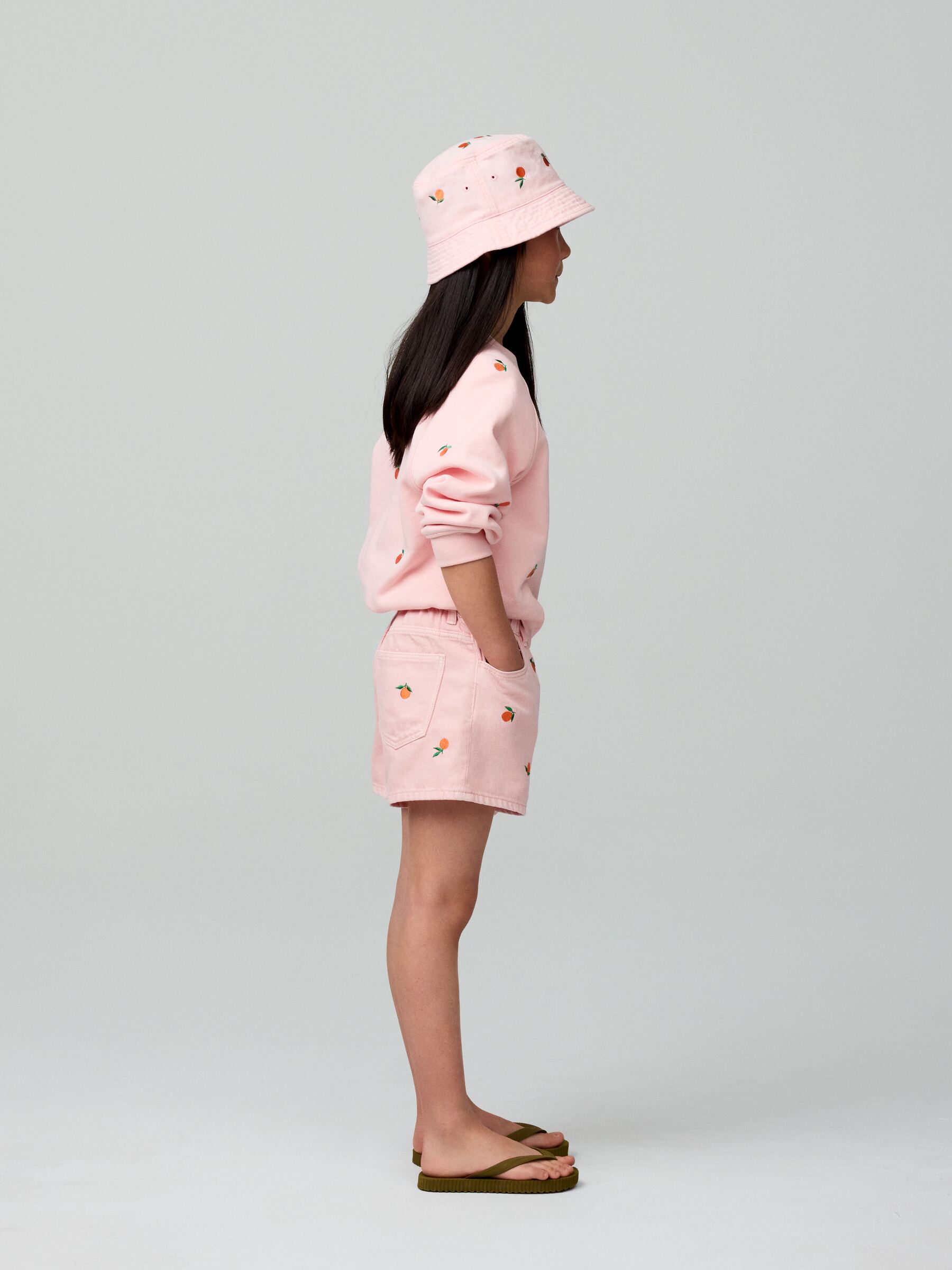 Embroidered Sweatshirt - Pink/Oranges - Relaxed fit - Children - StillMedia/Environmental - 1