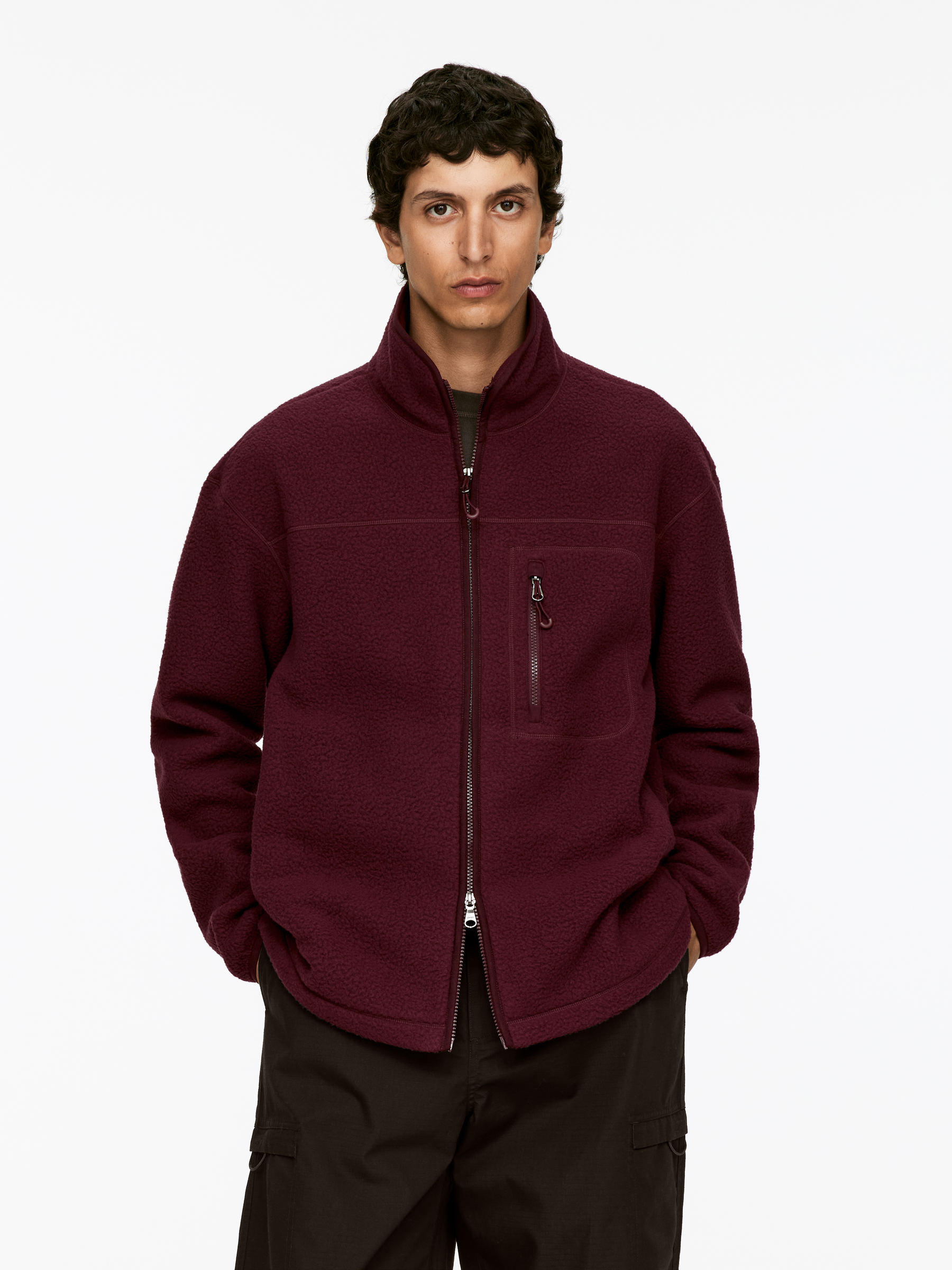 Fleece Jacket - Dark Red - Regular fit - Men - StillMedia/Lookbook - 6