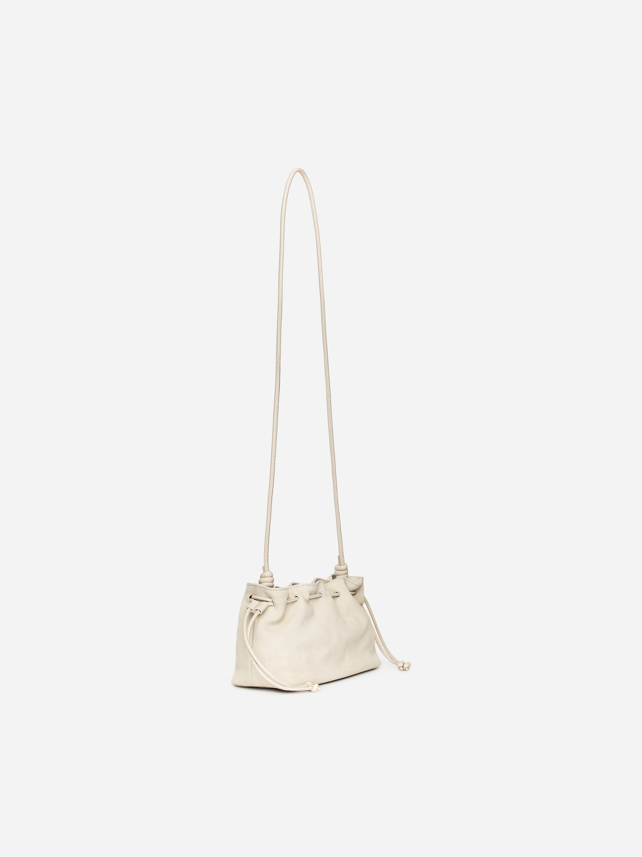 Split Suede Mini Pouch - Light Beige - women - StillMedia/DescriptiveStillLife - 1