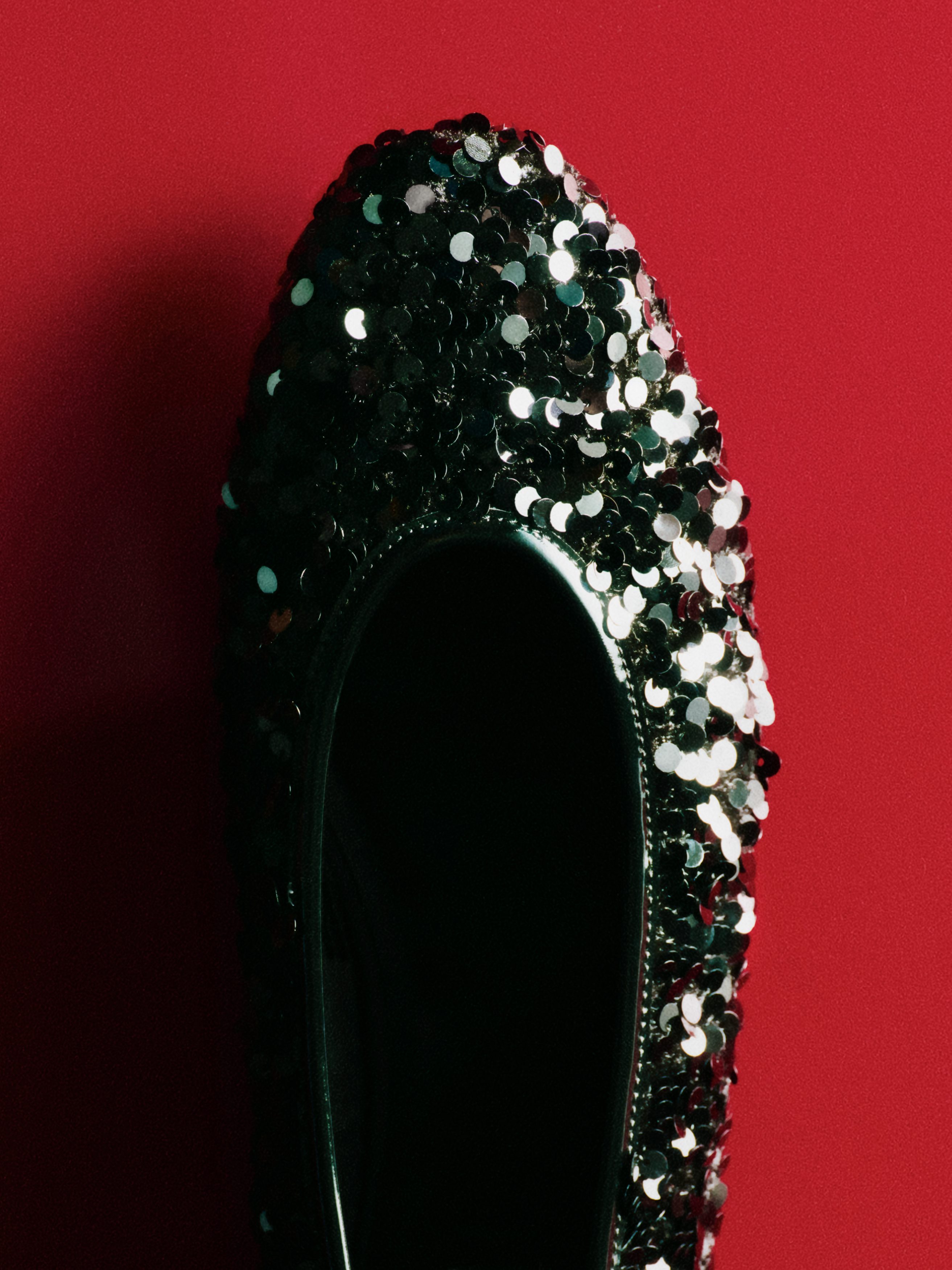 Sequin Ballet Flats-#272627-17131