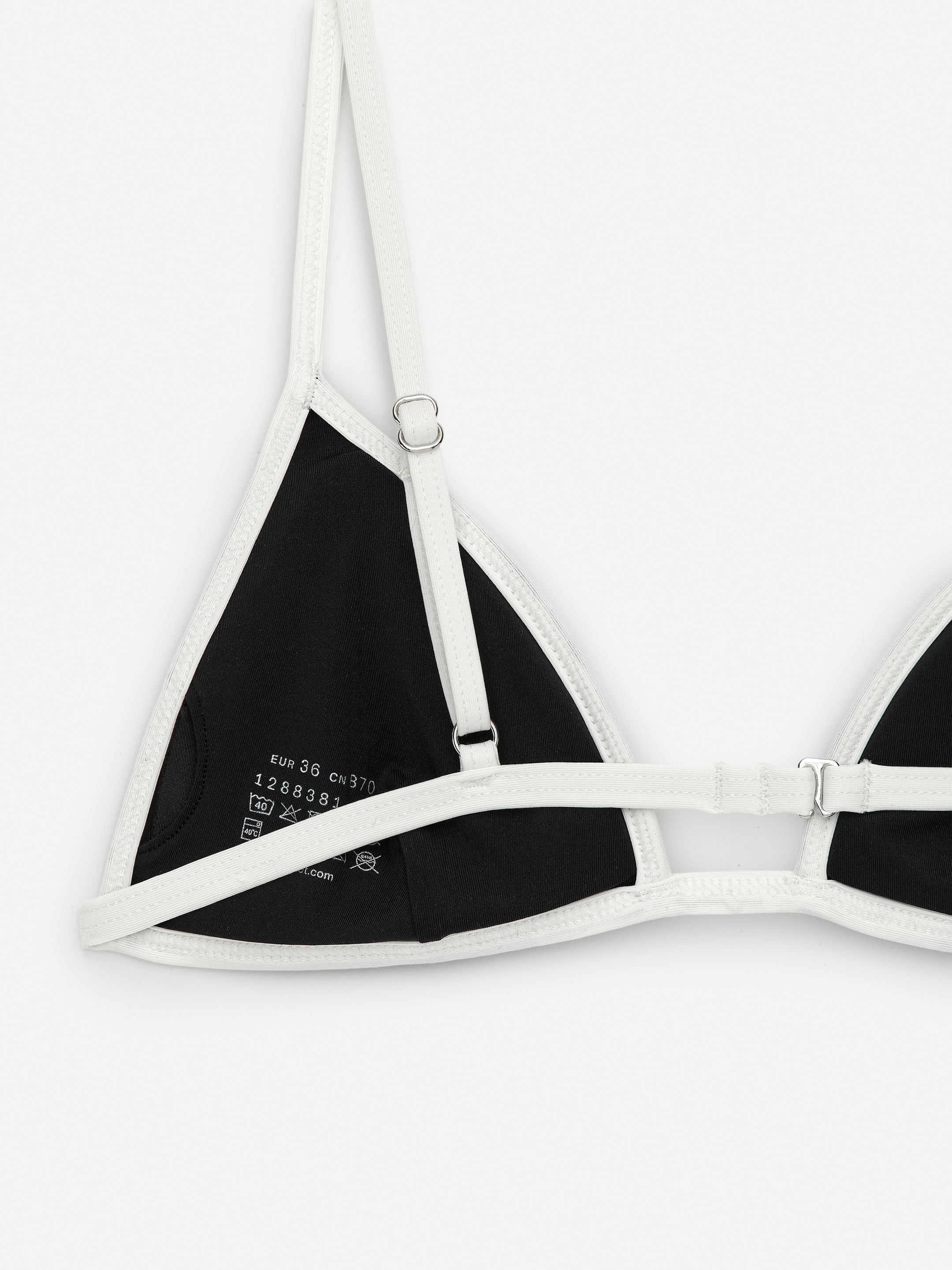 Parte de arriba de bikini de triángulo - Negro/blanco - Women - StillMedia/DescriptiveDetail - 2