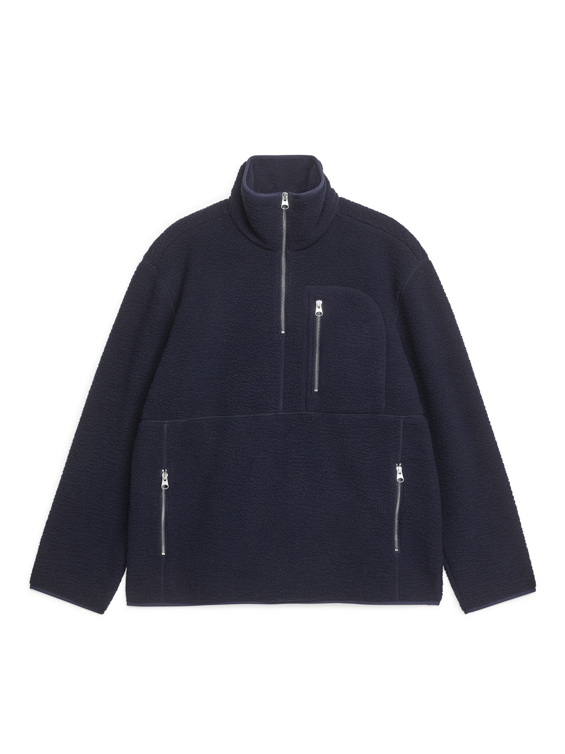 Half-Zip Fleece Jacket - Blu scuro - Relaxed fit - Men - StillMedia/DescriptiveStillLife - 1