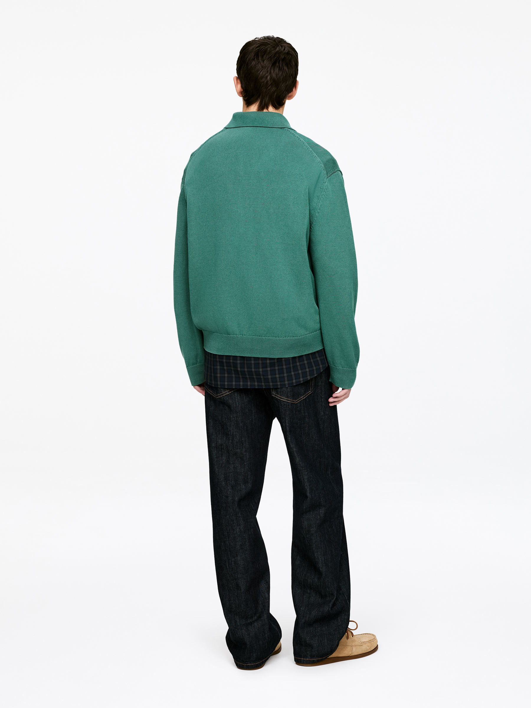 Cotton Lyocell Polo Shirt - Green - Regular fit - Men - StillMedia/Lookbook - 6