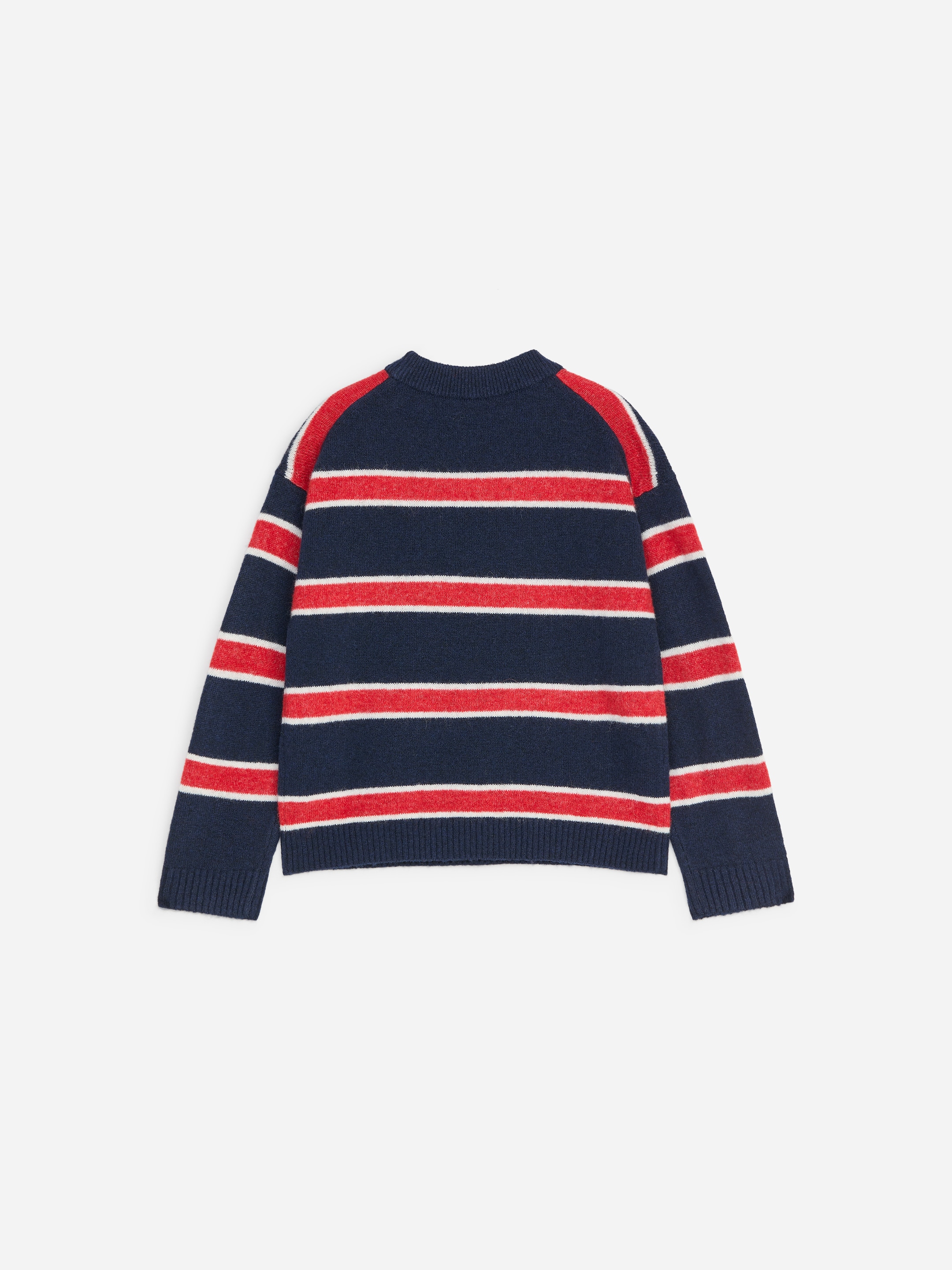 Wool Alpaca Blend Jumper - Dark Blue/Red - Relaxed fit - children - StillMedia/DescriptiveStillLife - 1