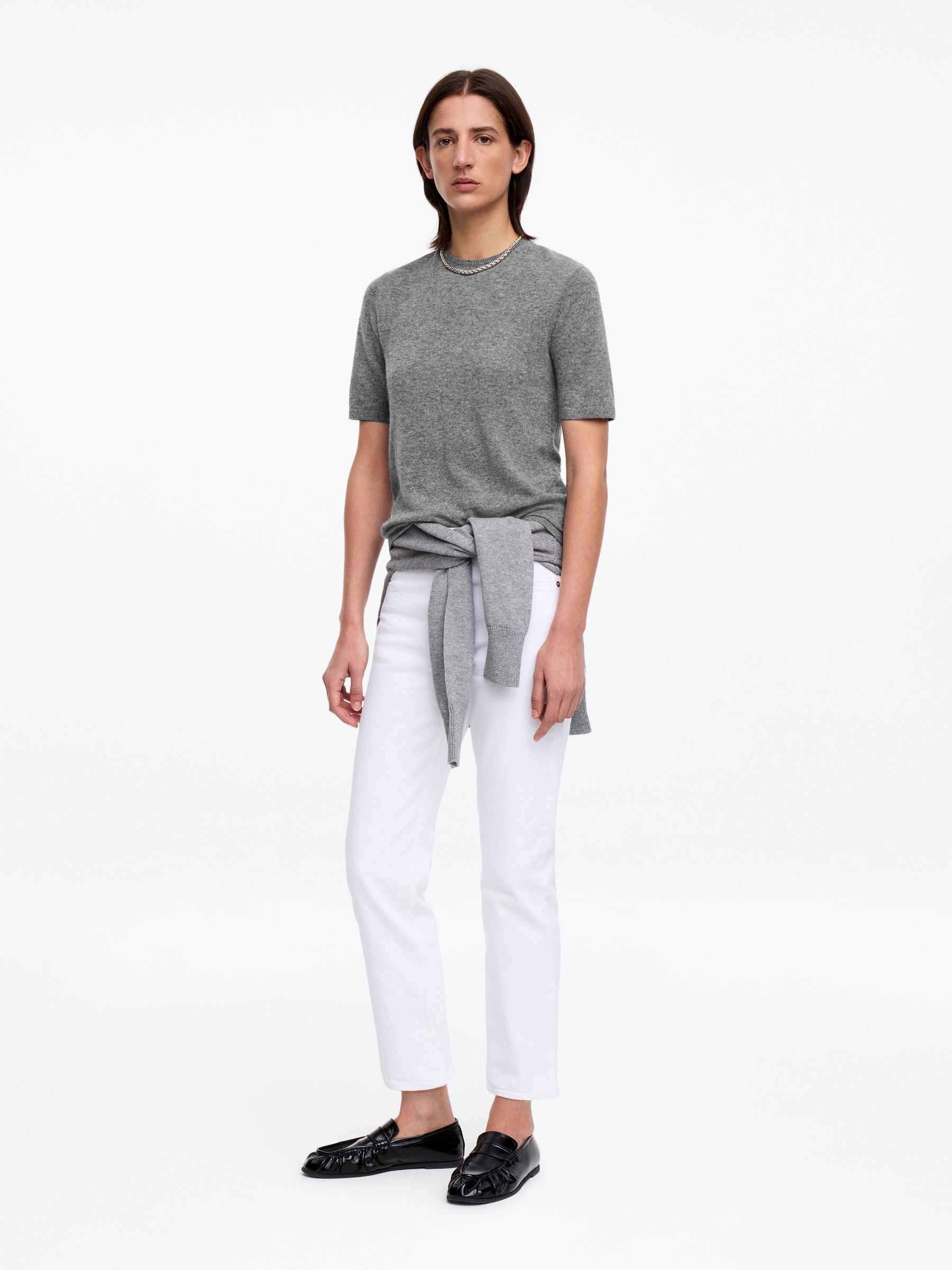 Topp i ren kashmir - Grå - Regular fit - Women - StillMedia/Lookbook - 8