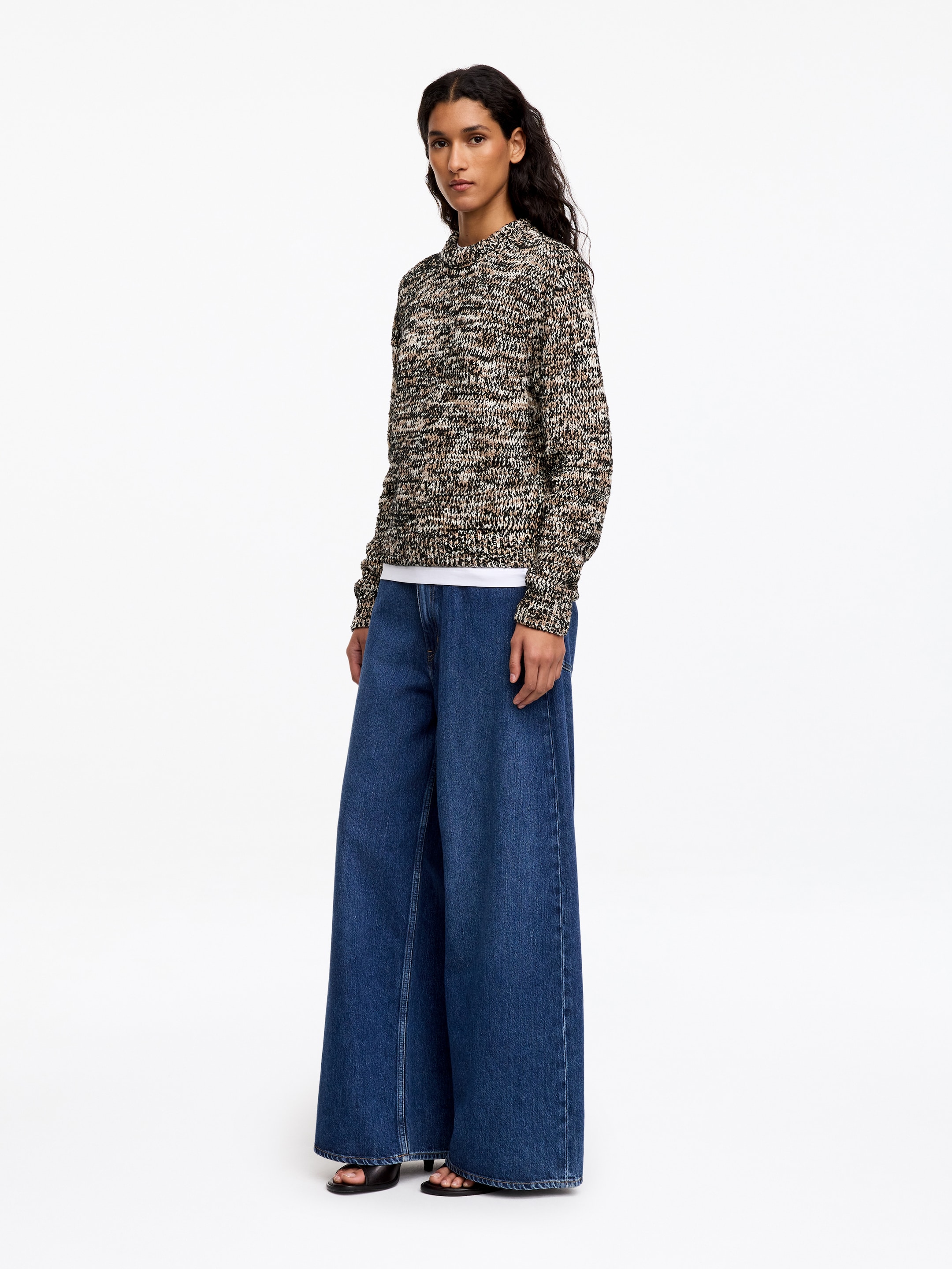 Two-Tone Jumper - Black/Multicolour/Melange - Regular fit - women - StillMedia/Lookbook - 2