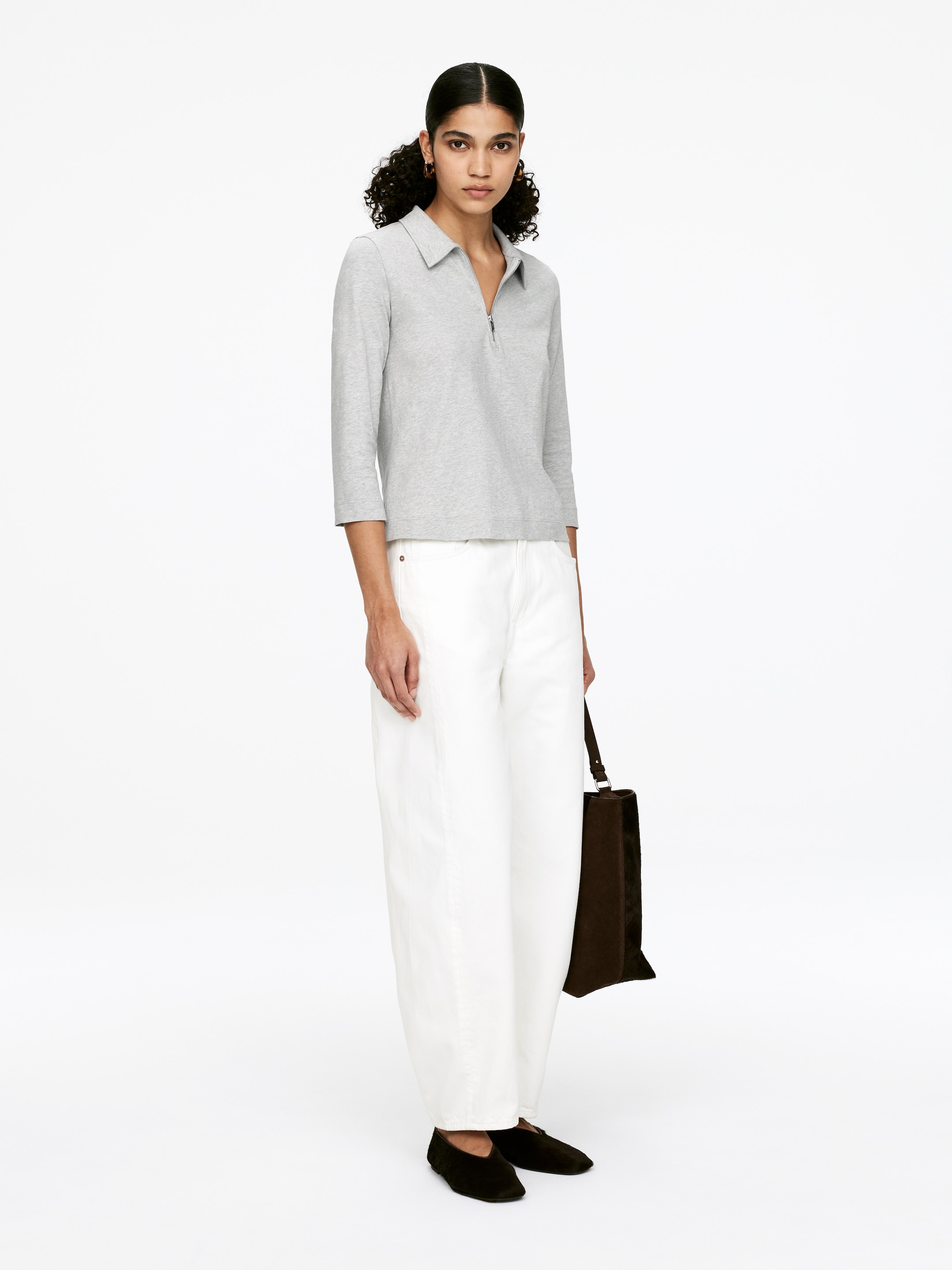 Agrandir l'image: Haut demi-zippé - Gris chiné - FEMME | H&M FR 2