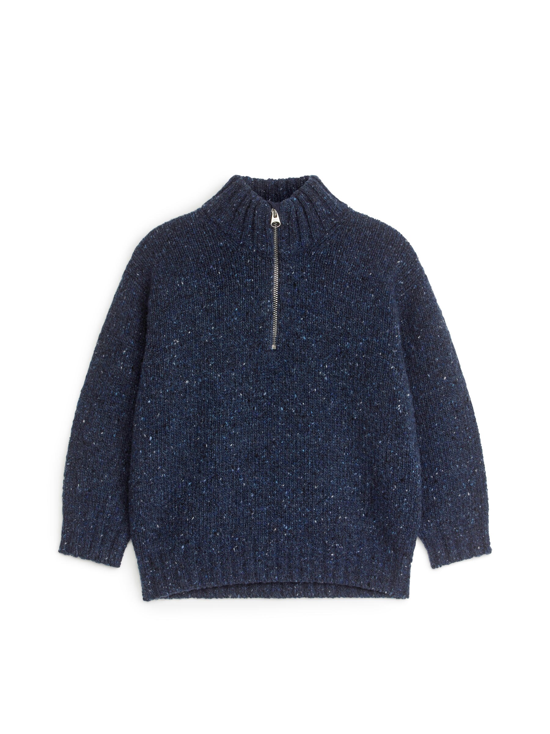 Noppenpullover mit kurzem Reißverschluss - Dunkelblau meliert - Regular Fit - Kinder - StillMedia/DescriptiveStillLife - 3