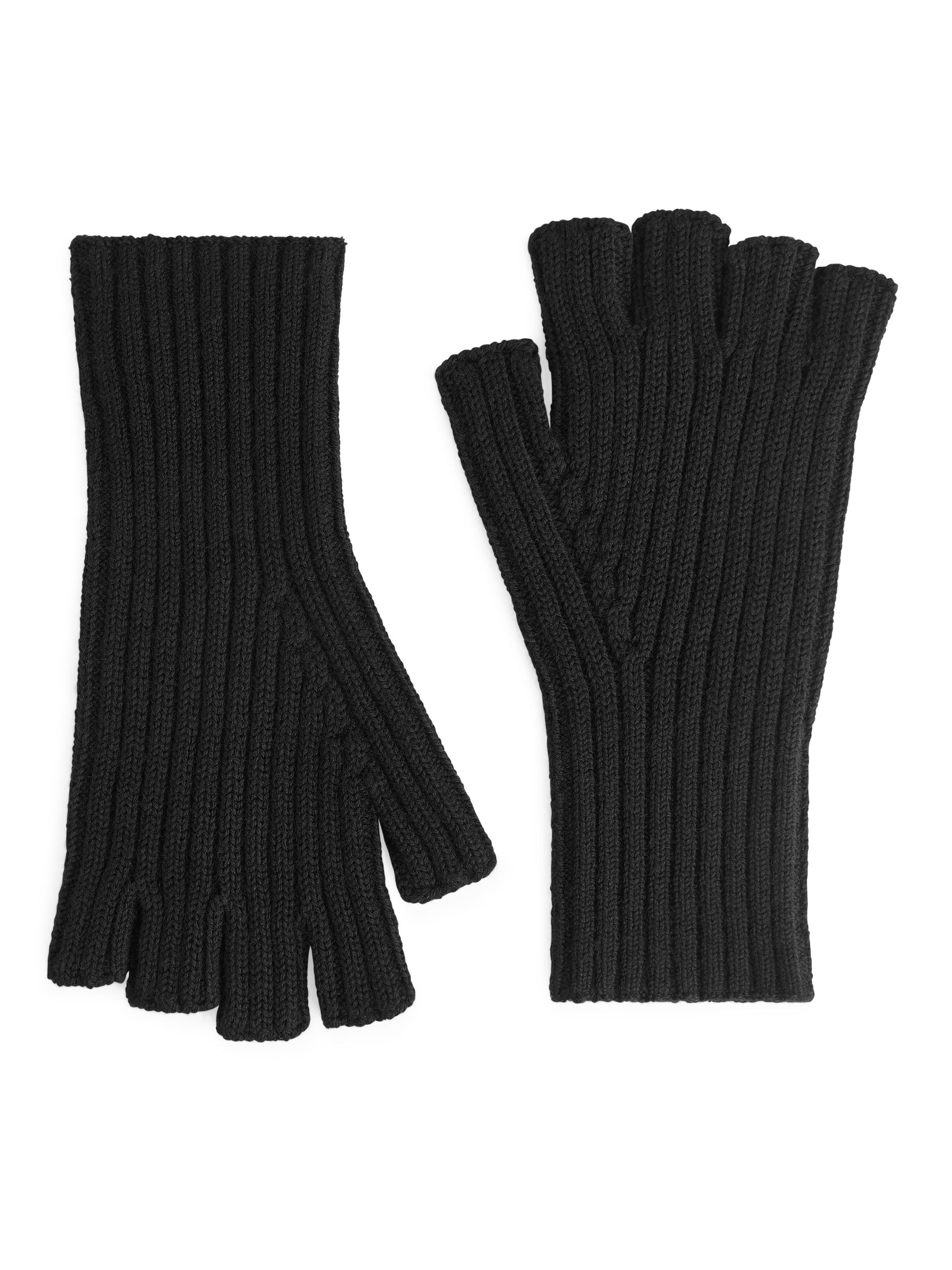 Fingerlose Wollhandschuhe - Schwarz - Herren - StillMedia/DescriptiveStillLife - 1