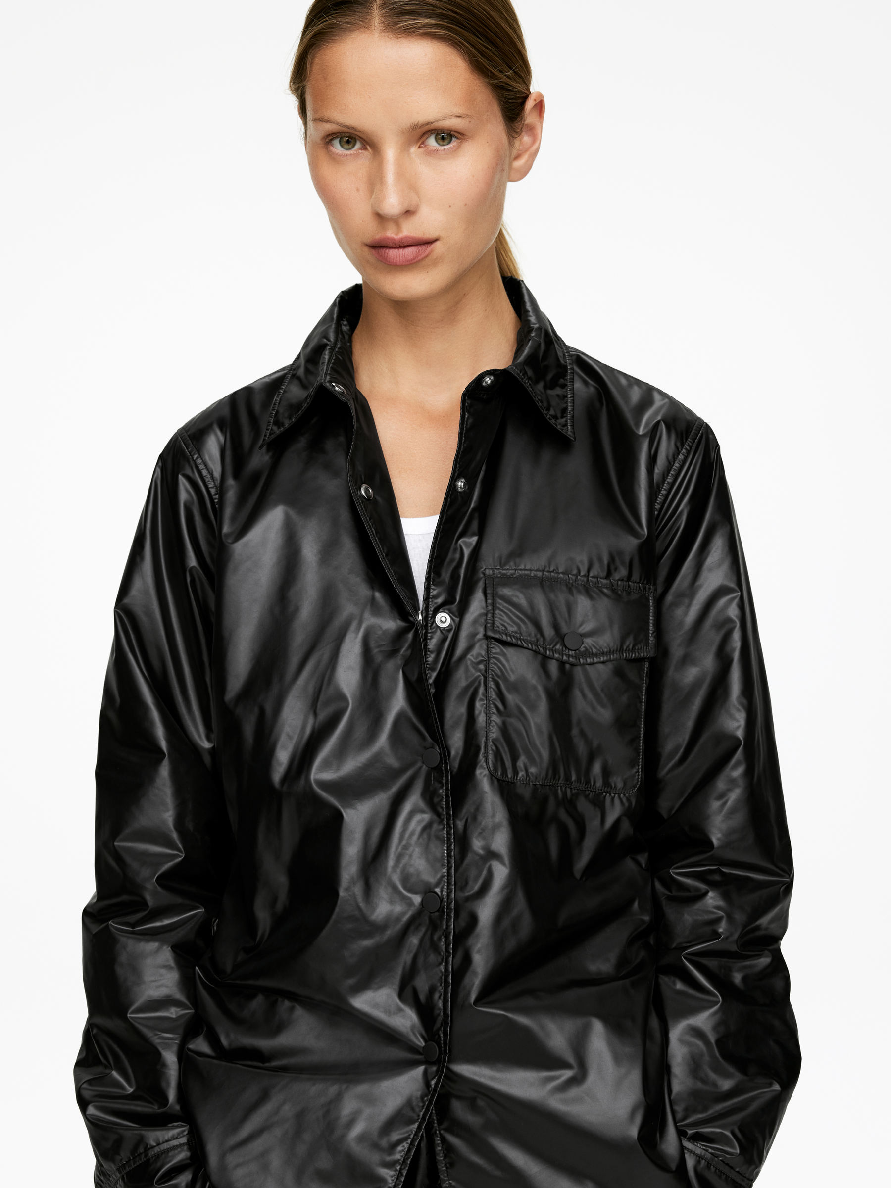 Nylon Overshirt - Black - Regular fit - Women - StillMedia/Lookbook - 5