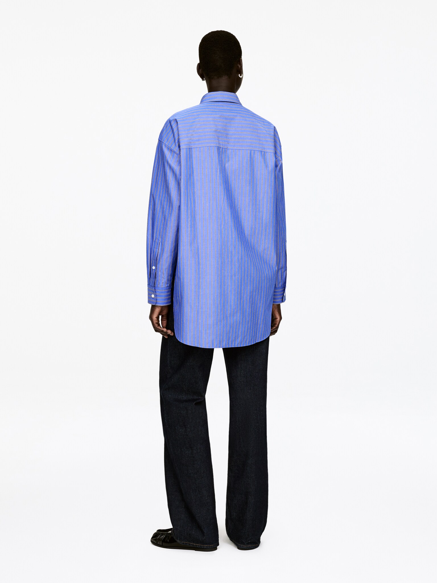 Πουκάμισο με Καμπυλωτό Σκίσιμο - Μπλε - 6