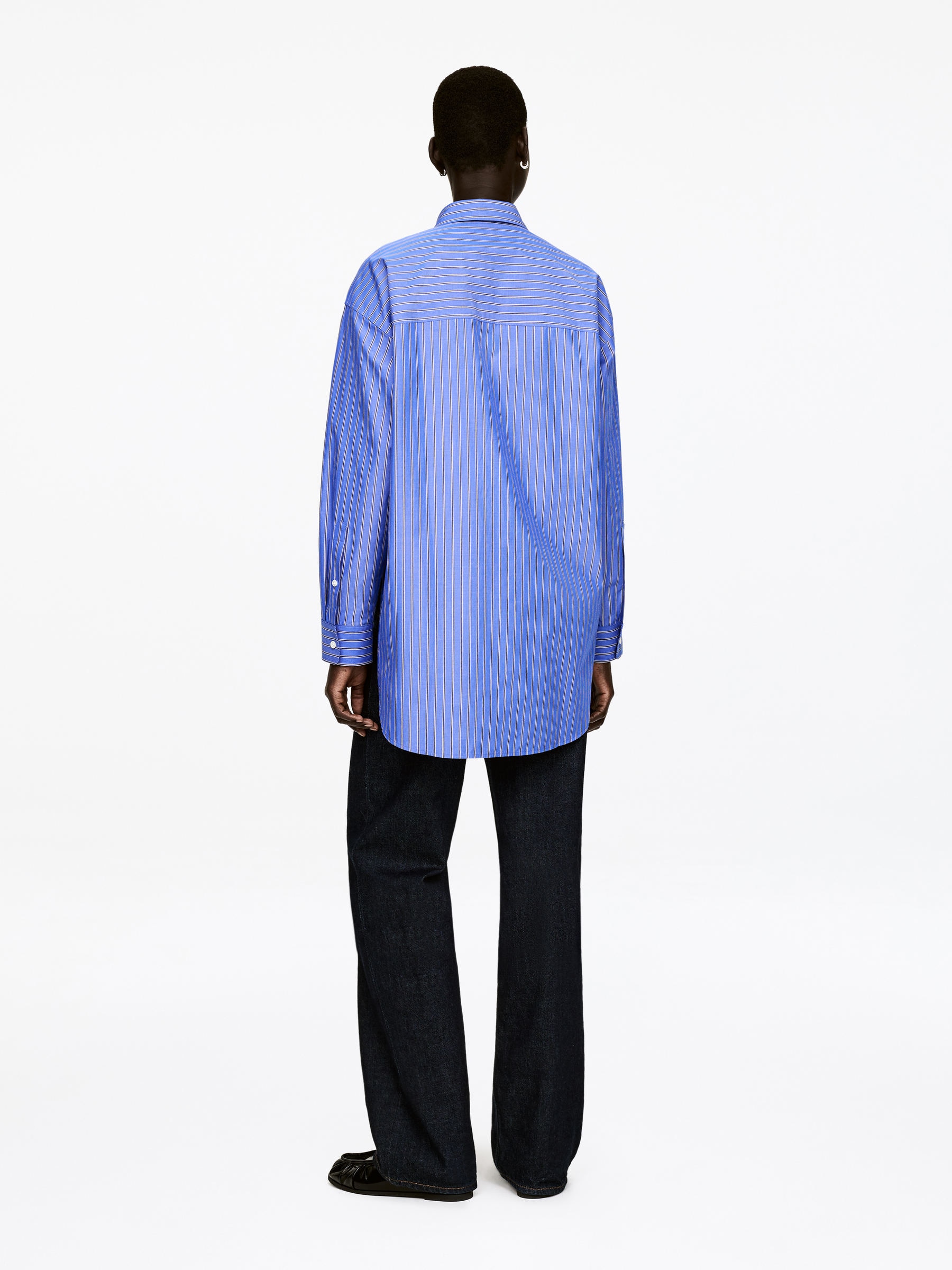 Chemise avec fente incurvée - Bleu - Regular fit - Femme - StillMedia/Lookbook - 5