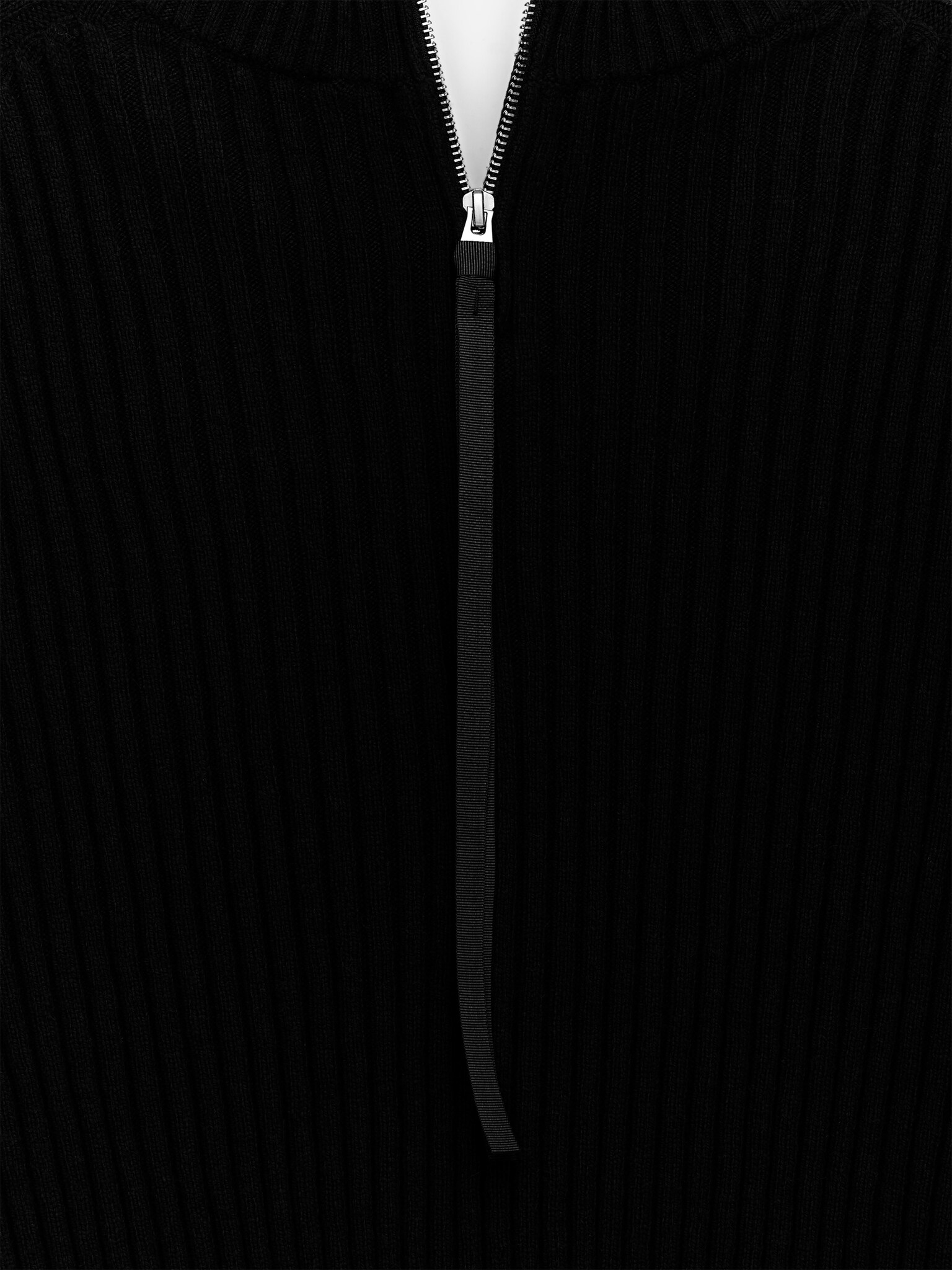 Pull en laine avec fermetures zippées - Noir/Rouge foncé - 2