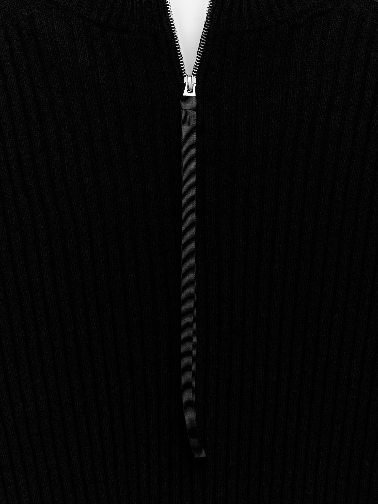 Pull en laine avec fermetures zippées - Noir/Rouge foncé - 2