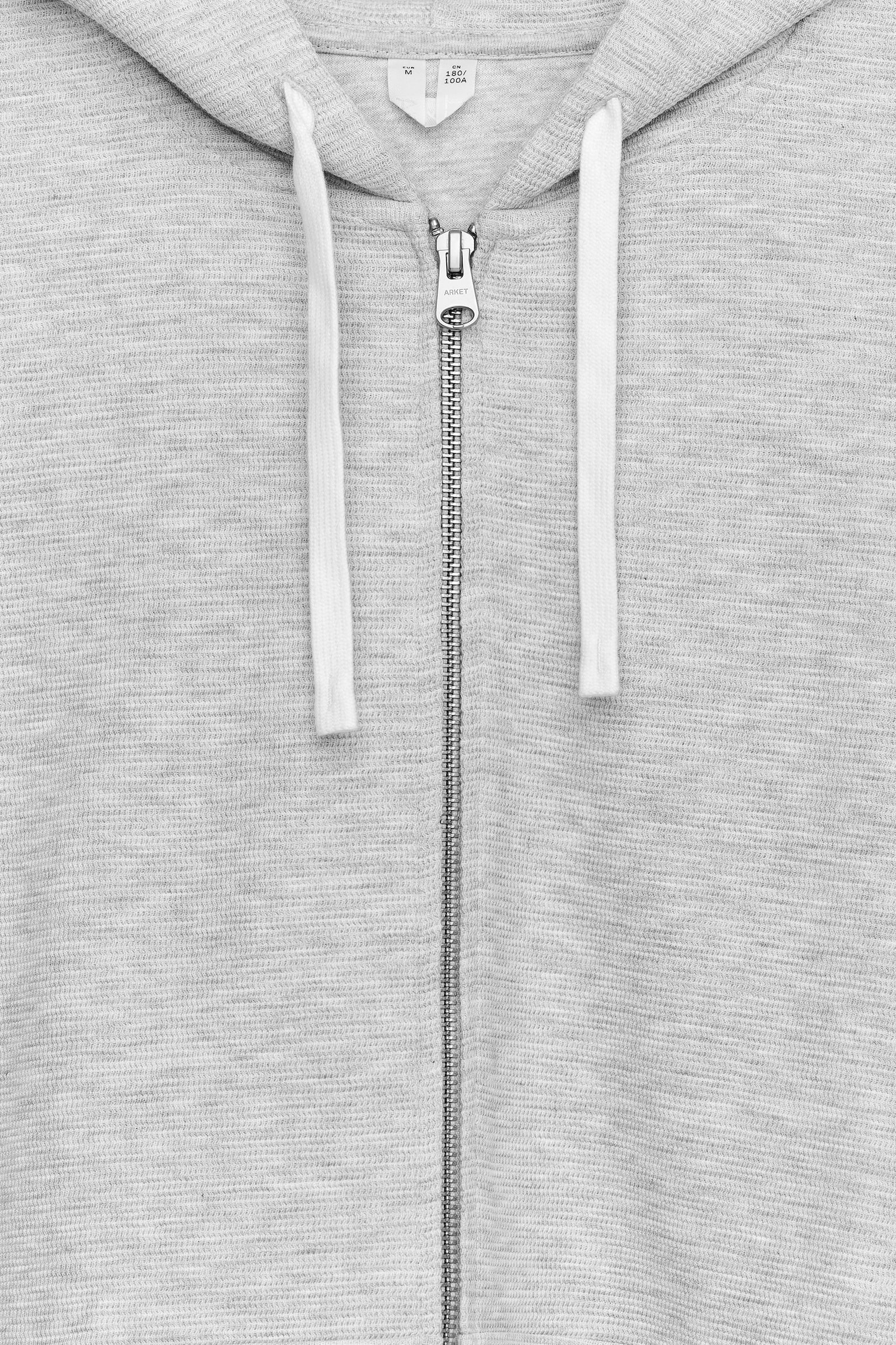 Jersey hoodie met rits - Lichtgrijs gemêleerd - 5