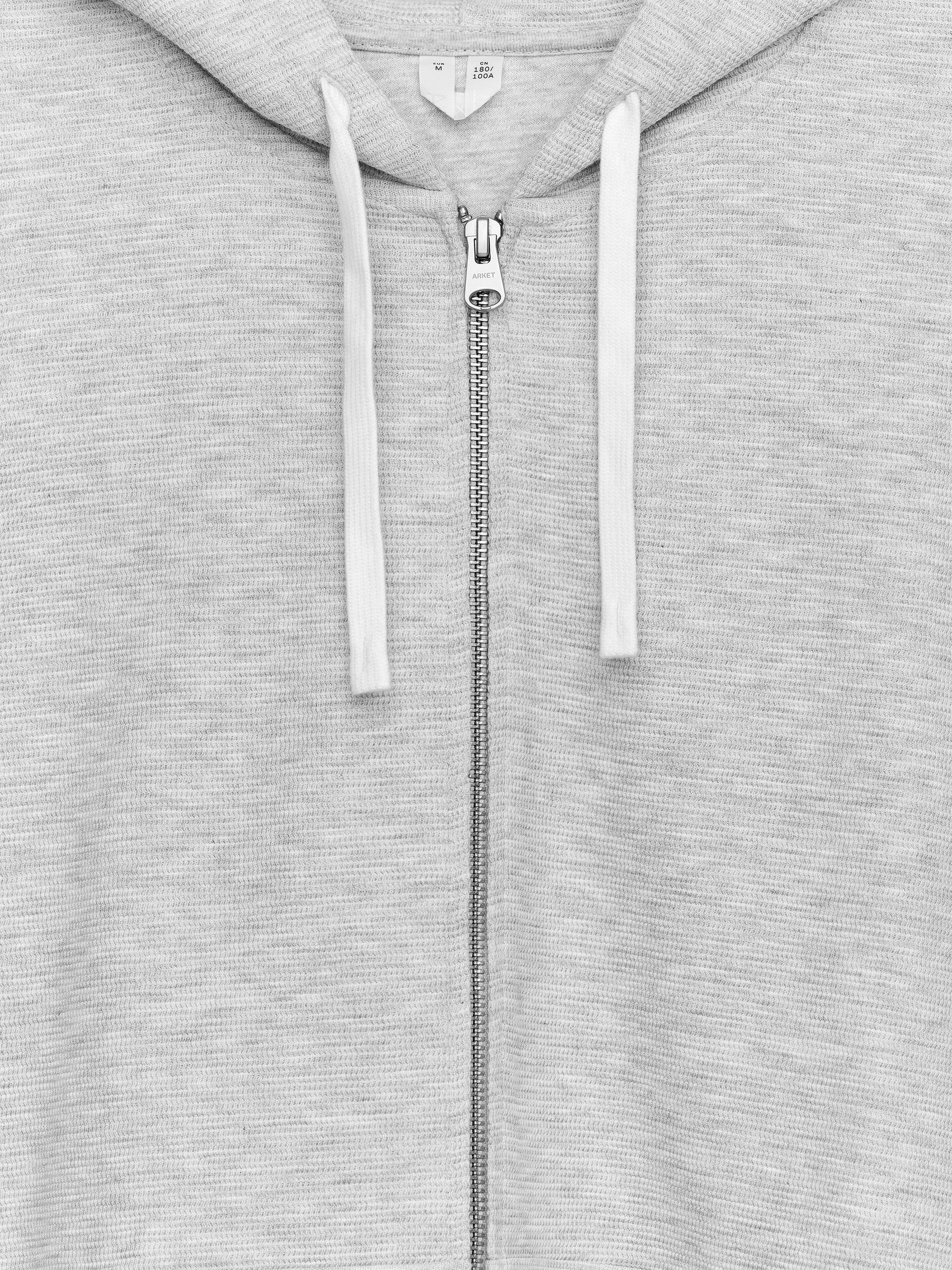 Jersey-Kapuzenjacke mit Reißverschluss - Hellgrau meliert - Regular Fit - Men - StillMedia/DescriptiveDetail - 2