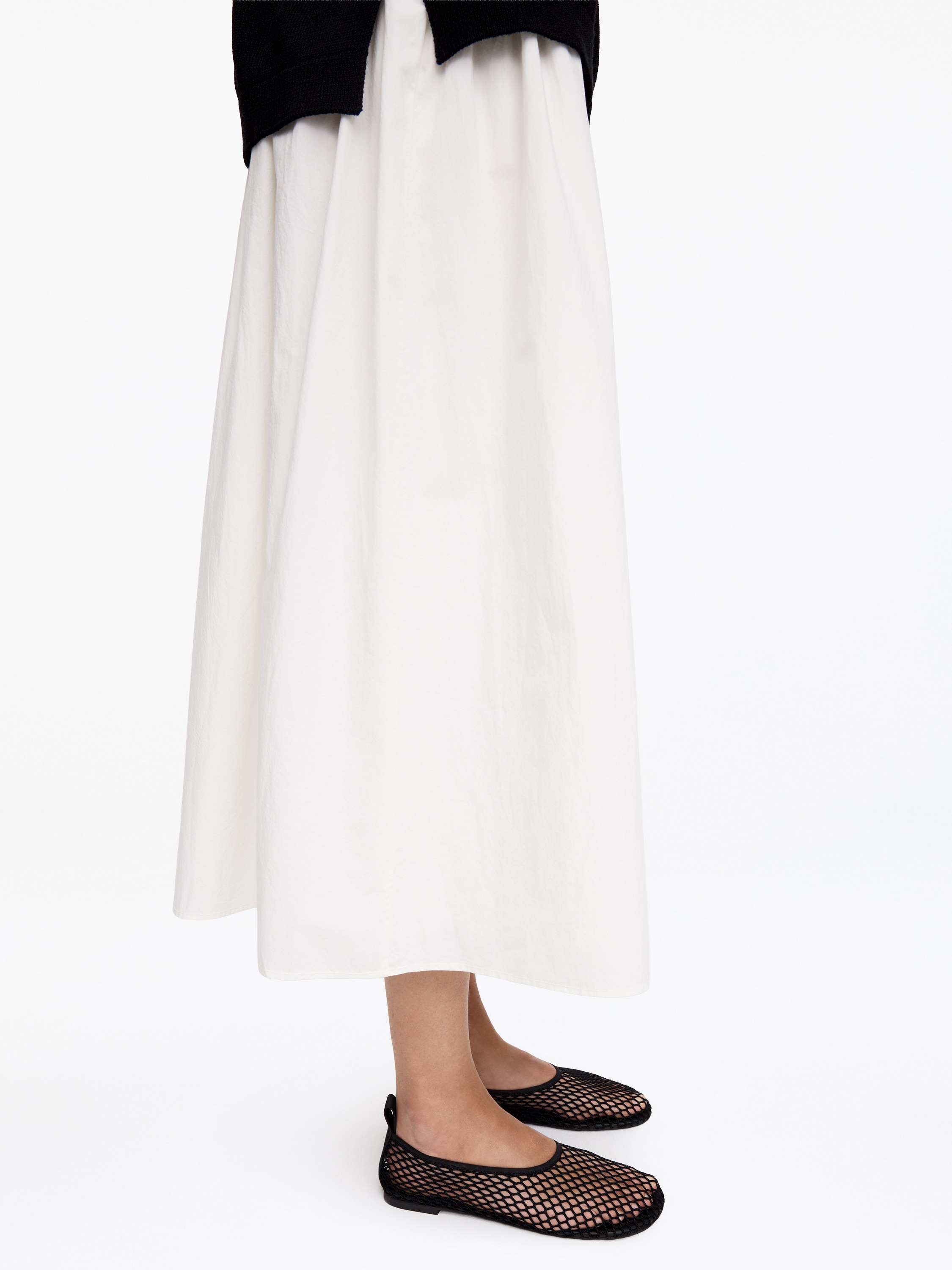 Ballerina aus Mesh - Schwarz/Weiß/Blau