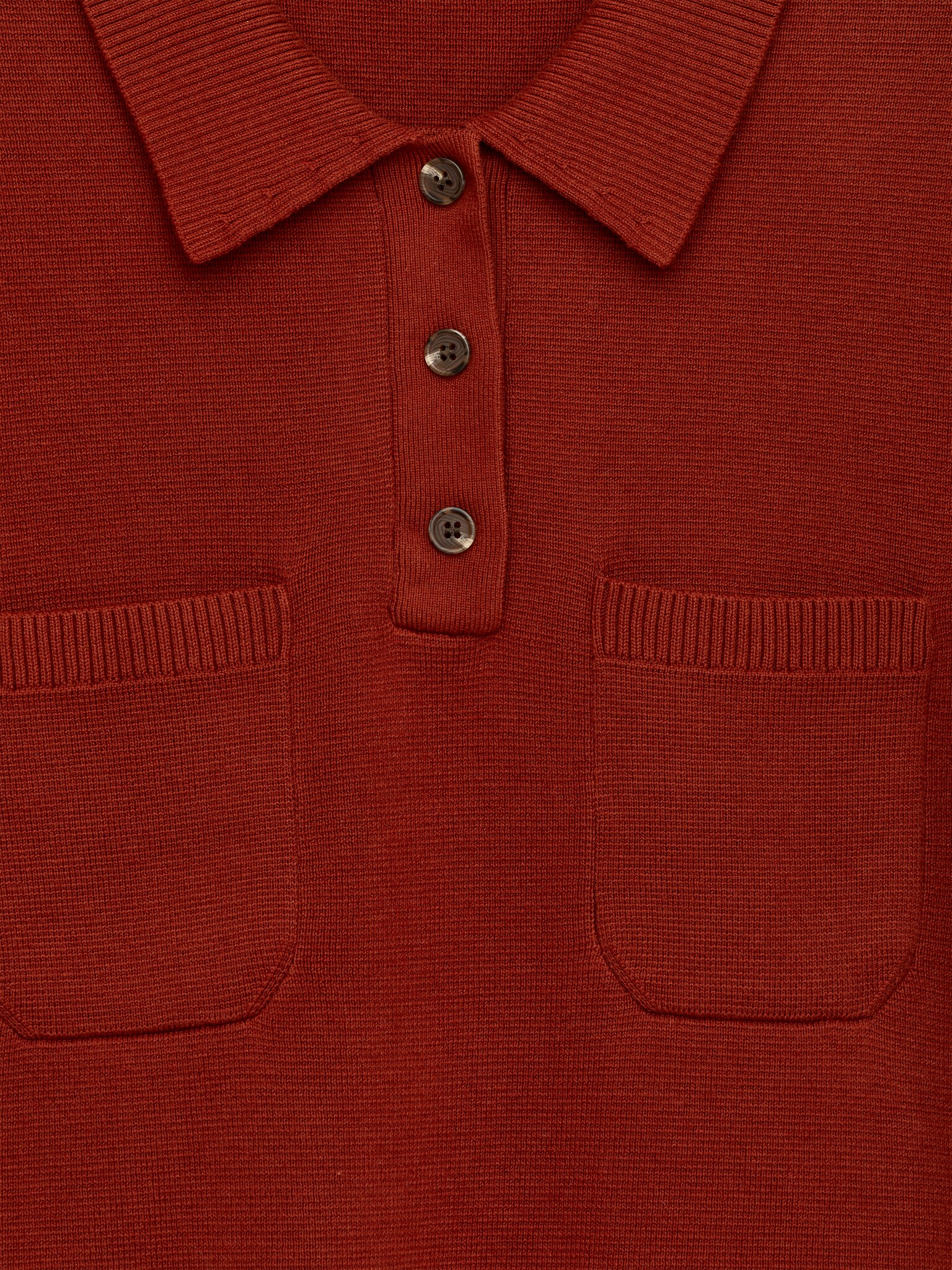Polo in cotone - Ruggine/Beige/Blu scuro - 4