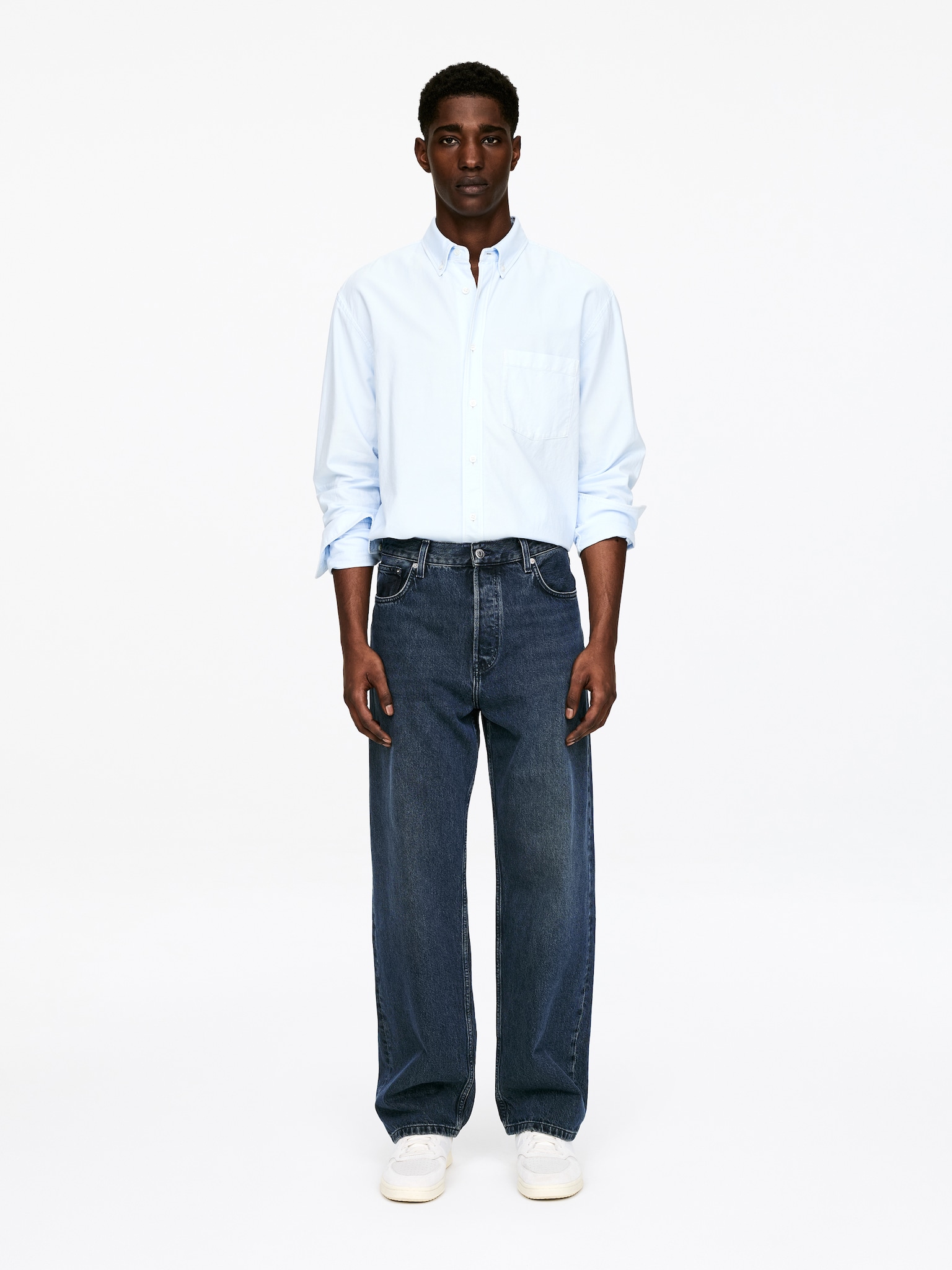 Szerokie jeansy MIST - Ciemnoniebieski/Szary/Ciemnoniebieski/Niebieski/Czarny/Niebieski/Ciemnoniebieski - 1