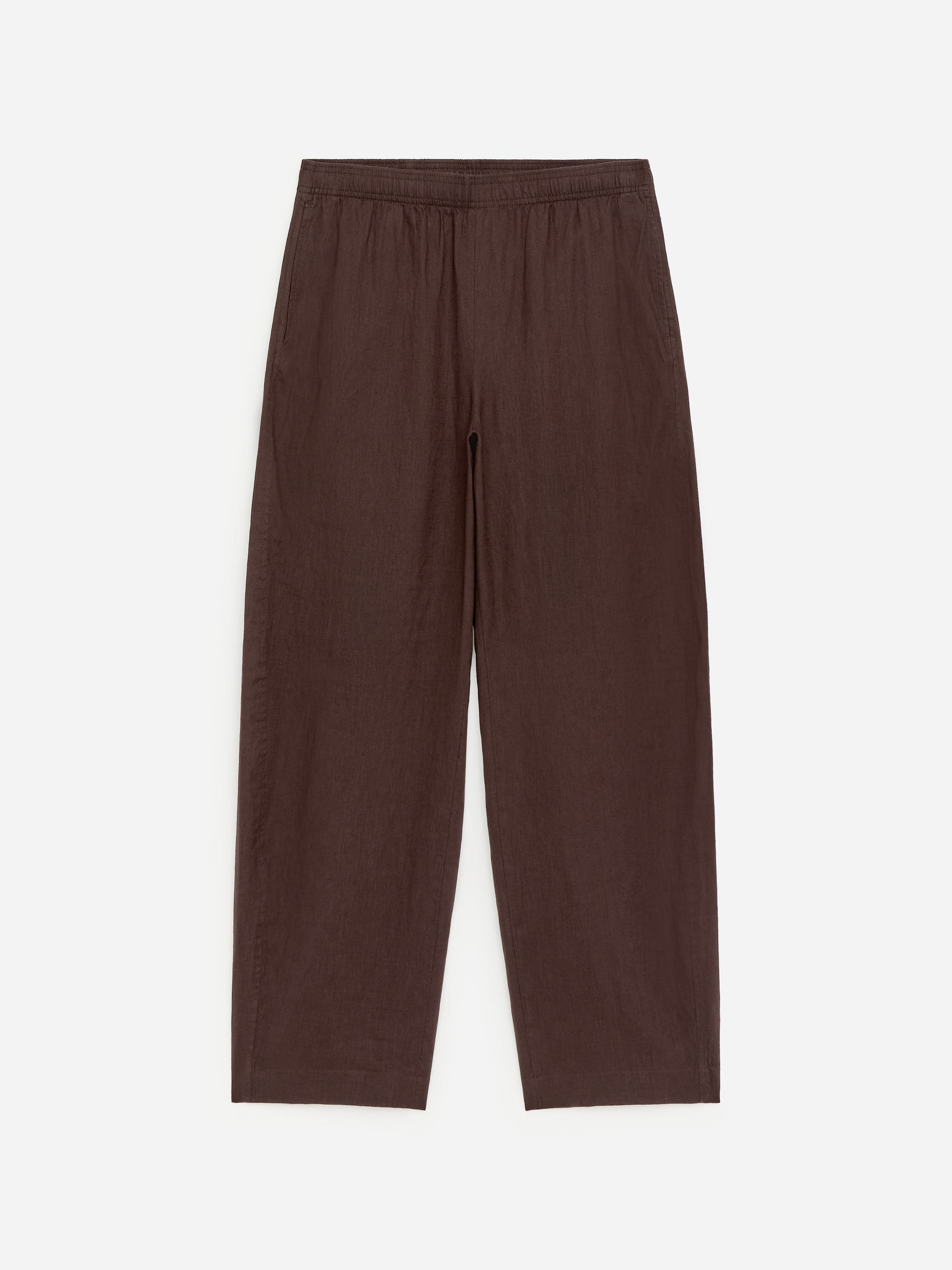 Barrel-Hose aus Leinen - Dunkelbraun - Relaxed Fit - Damen - StillMedia/DescriptiveStillLife - 1