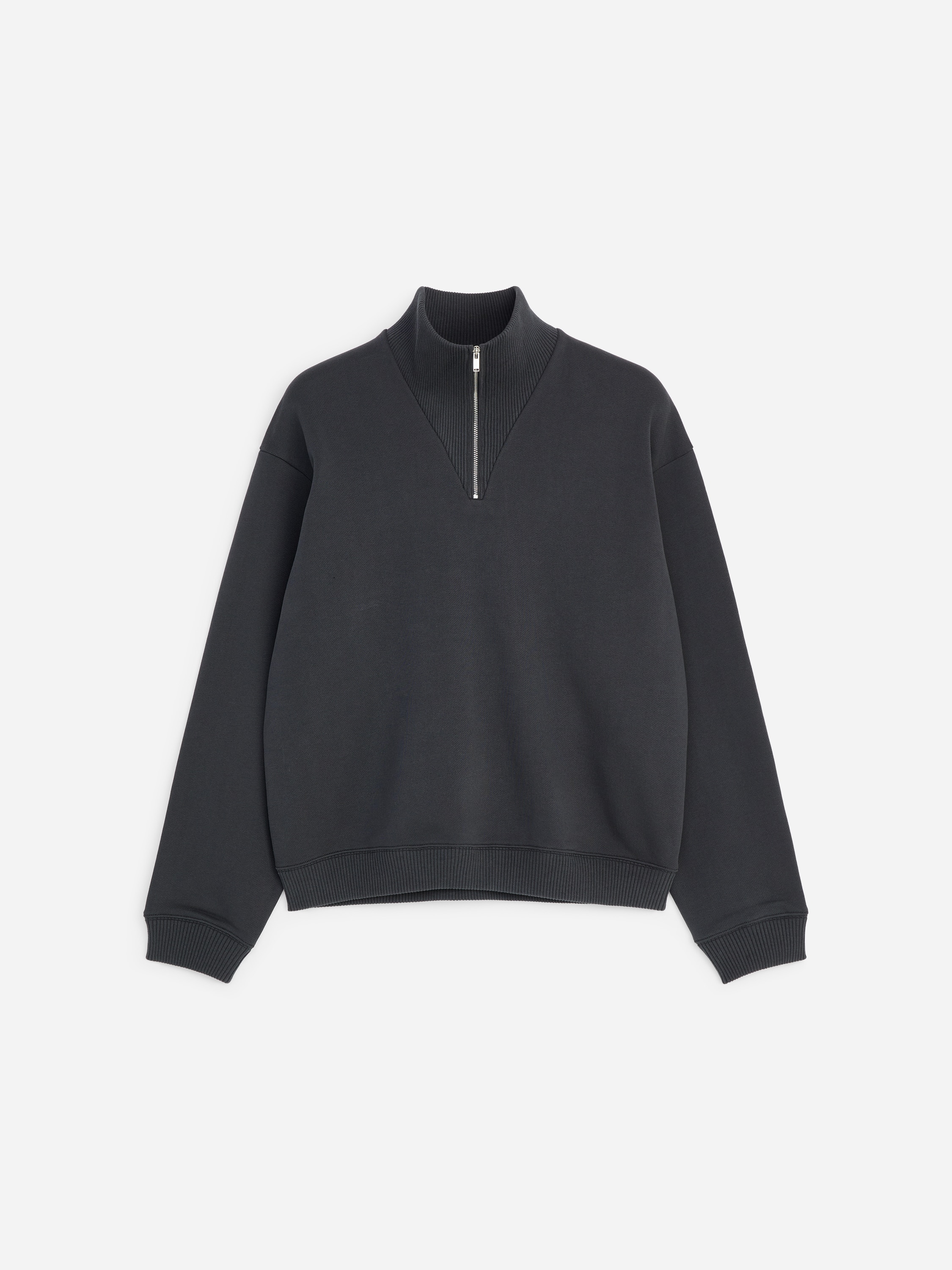 Sudadera con media cremallera - Azul oscuro/Verde caqui oscuro