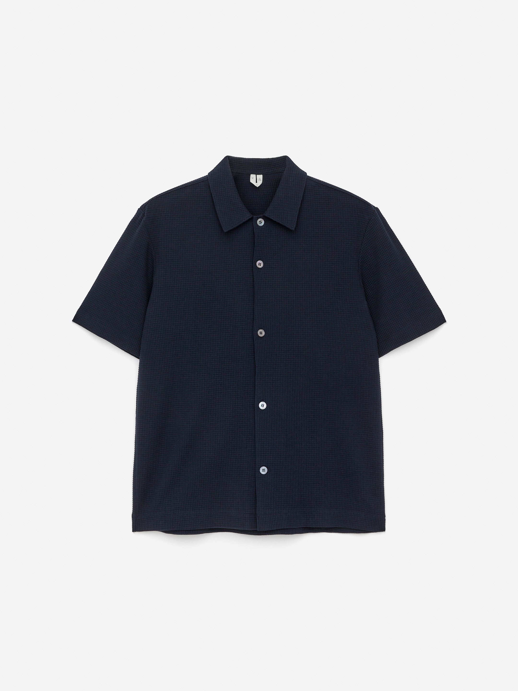 Waffle Jersey Shirt-#40424E-15411
