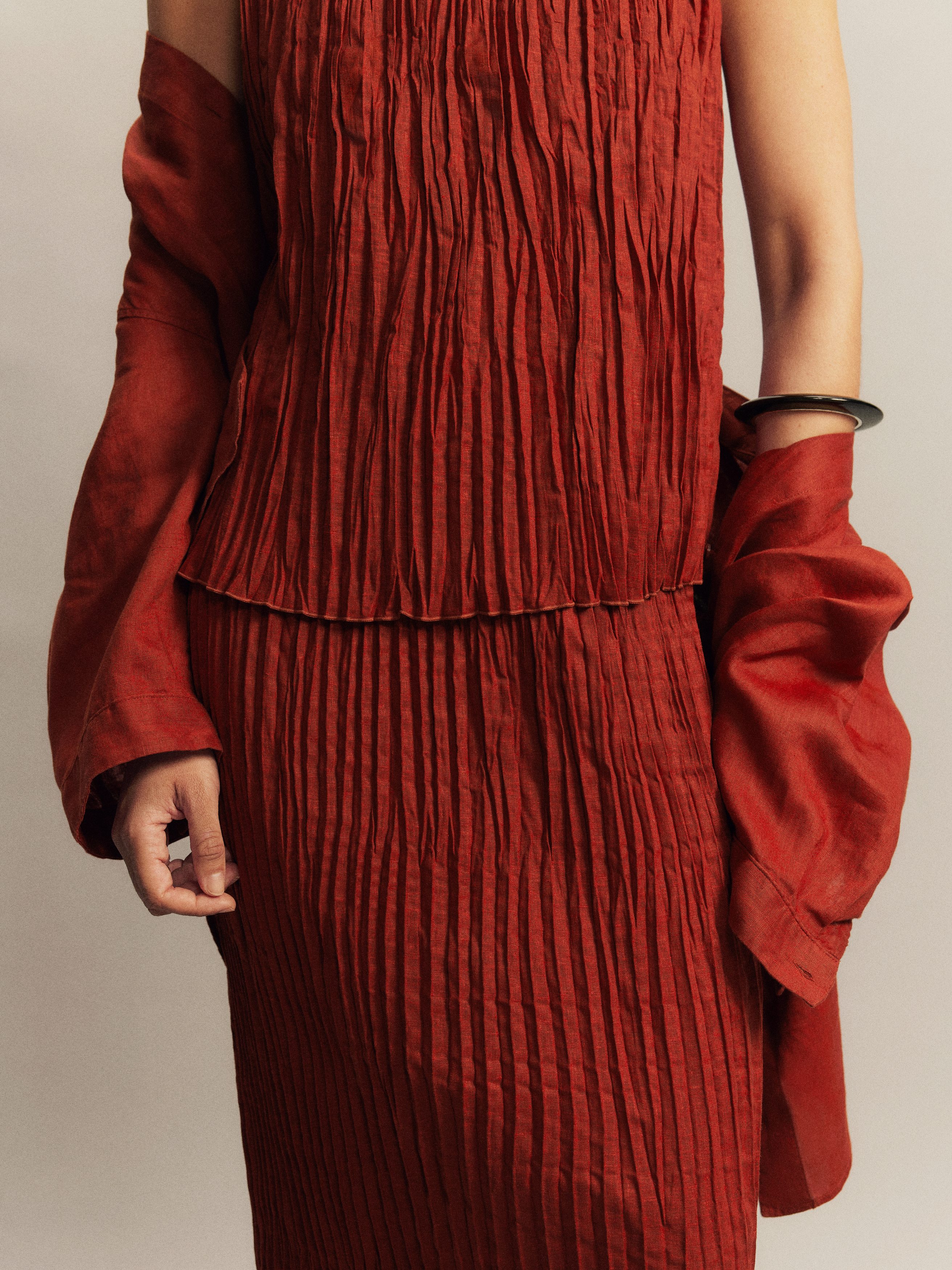 Crinkle-Trägertop - Rostrot - Regular Fit - Women - StillMedia/Lookbook - 1