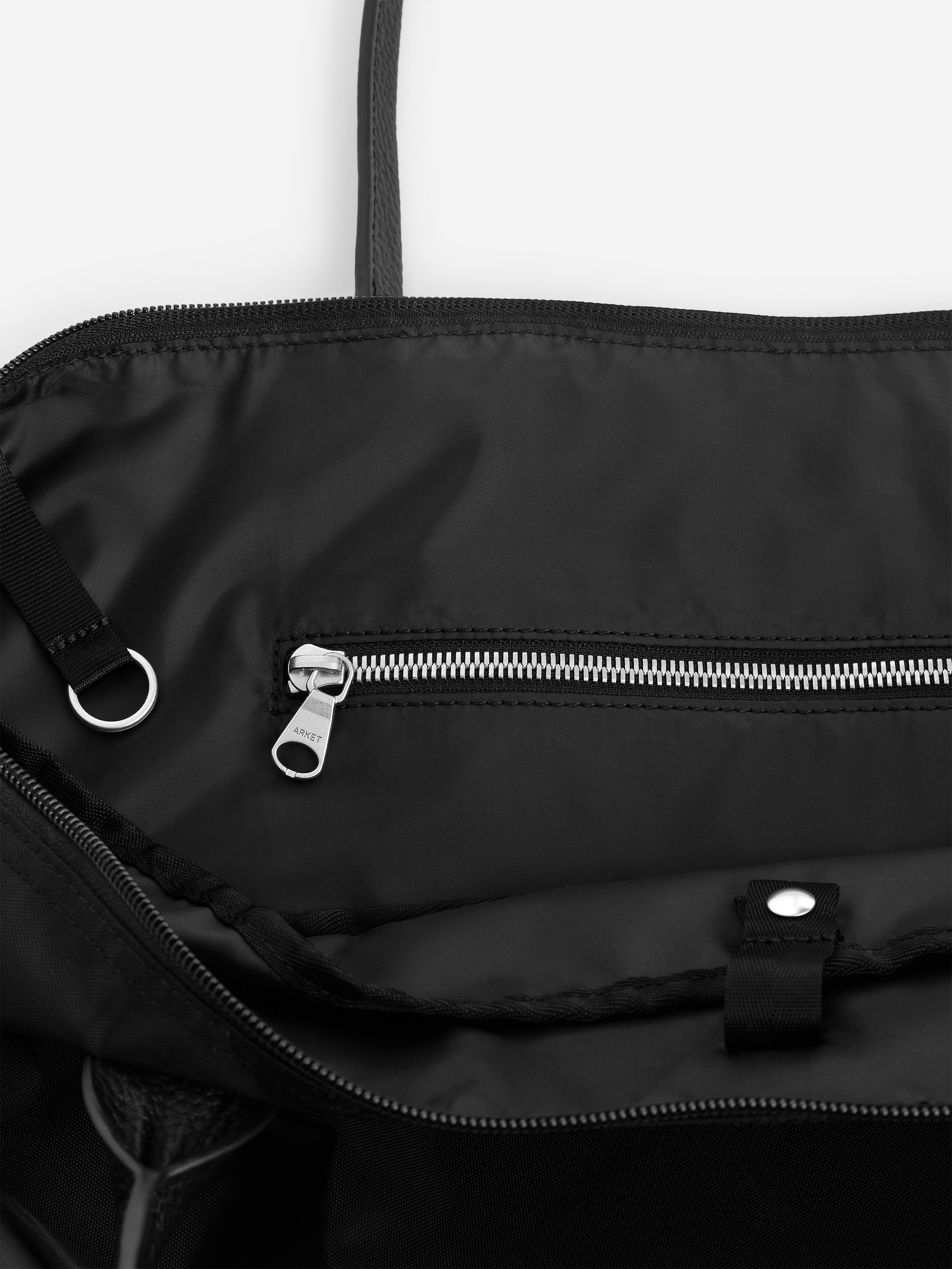 36-Hour Leather-Detailed Tote - Black - Travel - StillMedia/DescriptiveDetail - 2